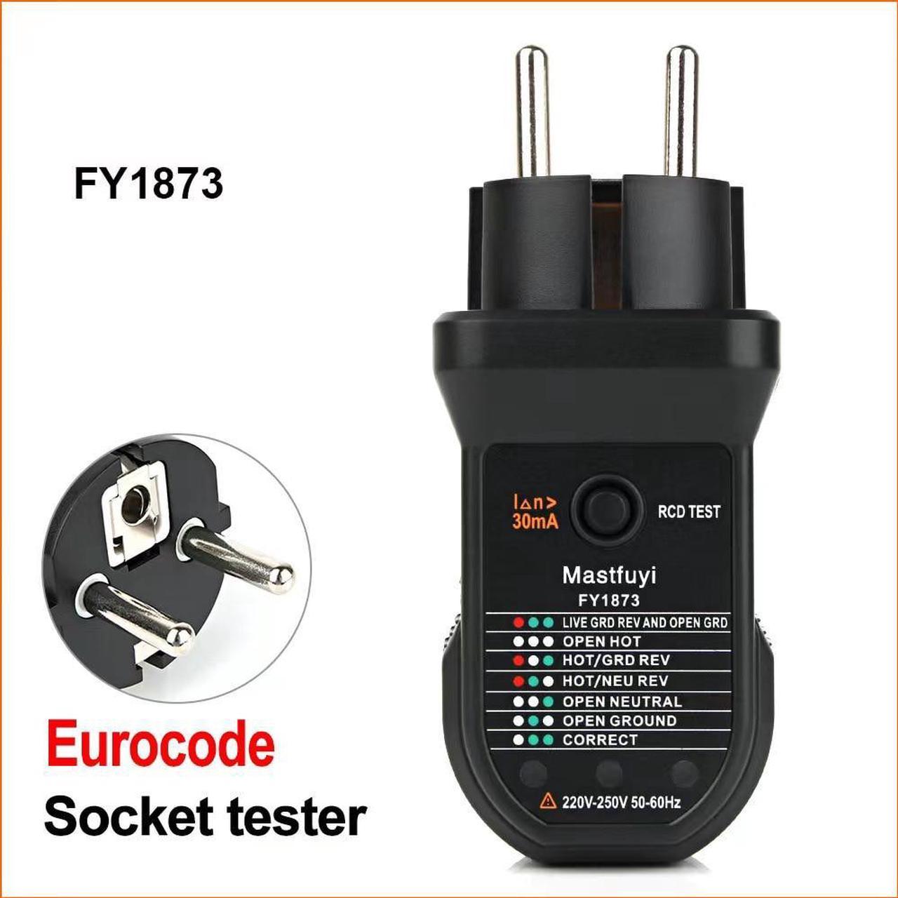 Digital Socket Tester Smart Voltage Detector RCD GFCI NCV Voltage Test EU US UK Plug Ground Zero Line 30mA Socket Detector Plug specification: UK Plug (Ordinarily)