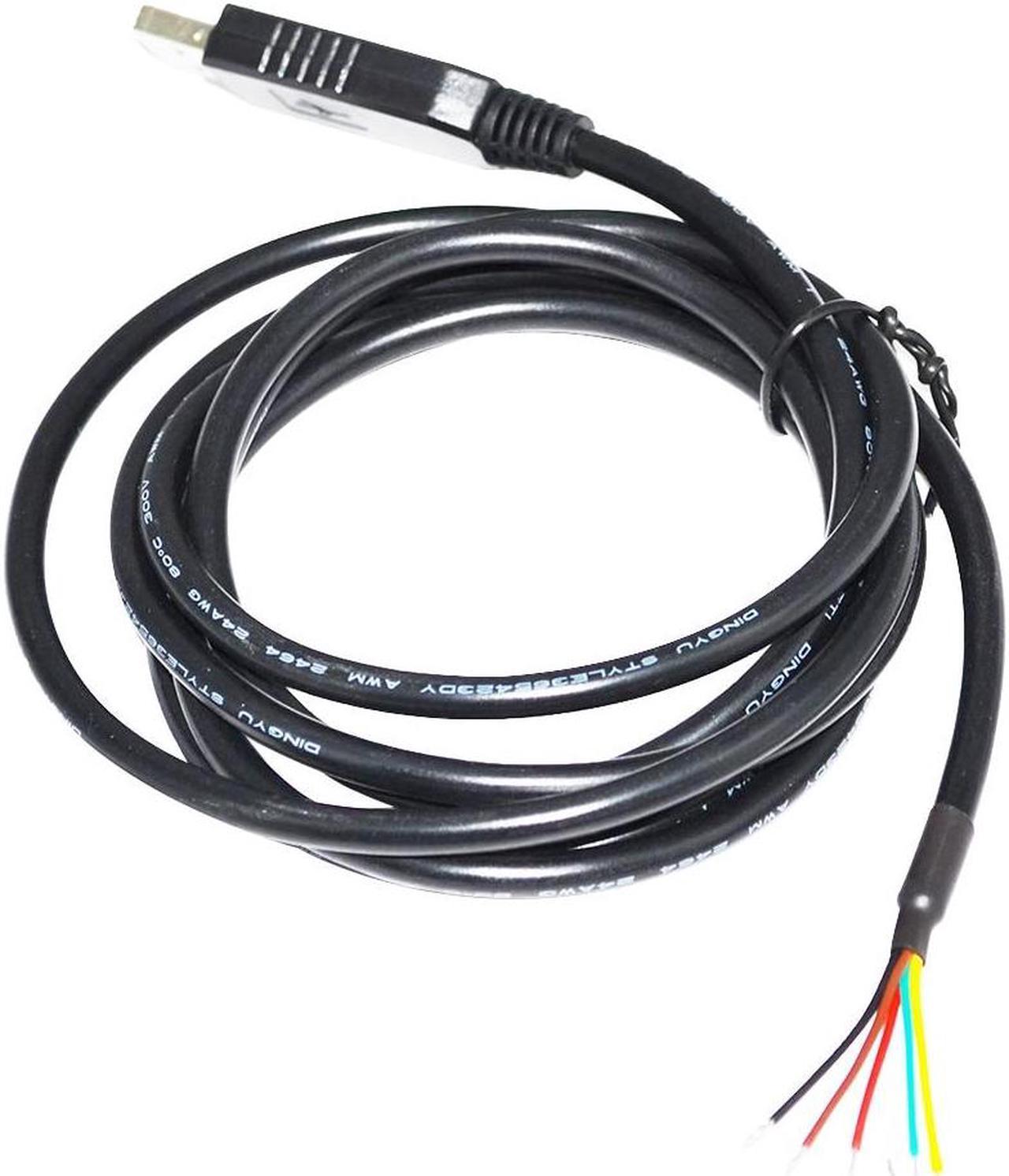 FT232RL USB TO UART TTL 3.3V 5V 6 CORE 6PIN WE WIRE END OPEN CABLE COMPATIBLE WITH TTL-232R-3V3-WE VCC GND TXD RXD CTS RTS (TTL 5V)
Cable length:(3M)