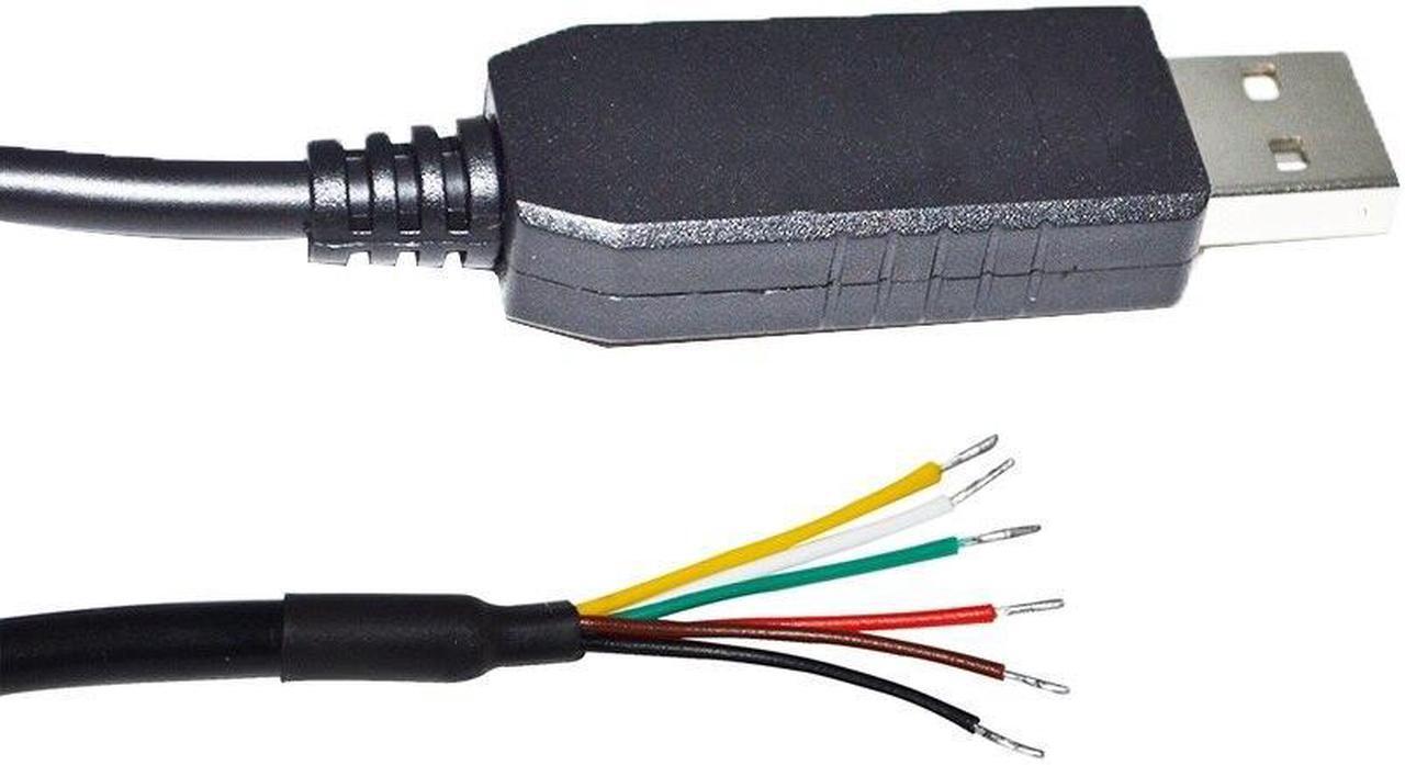Main image of FT232RL CHIP USB TO 4 CORE 4PIN 4P WE WIRE END OPEN RS485 CONVERTER SERIAL CABLE COMPATIBLE USB-RS485-WE-1800-BT (Black USB Case)
Cable length:(3M)