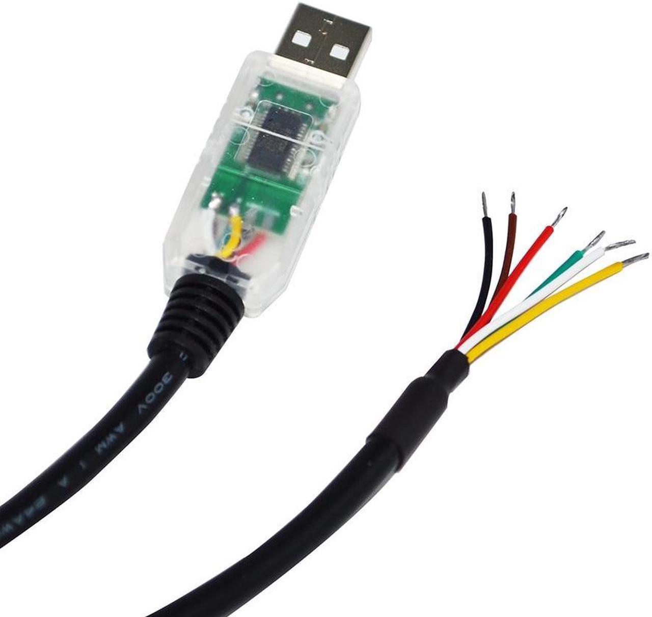 FT232RL CHIP USB TO 4 CORE 4PIN 4P WE WIRE END OPEN RS485 CONVERTER SERIAL CABLE COMPATIBLE USB-RS485-WE-1800-BT (Transparent USB Case)
Cable length:(1.8m)