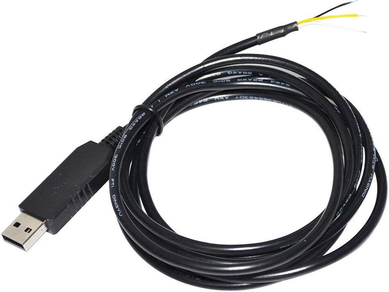 FT232RL USB TO UART TTL 3.3V 5V 3 CORE 3PIN WE WIRE END OPEN CABLE COMPATIBLE TTL-232R-3V3-WE TTL-232R-5V-WE GND TXD RXD (TTL 3.3V)
Cable length:5M