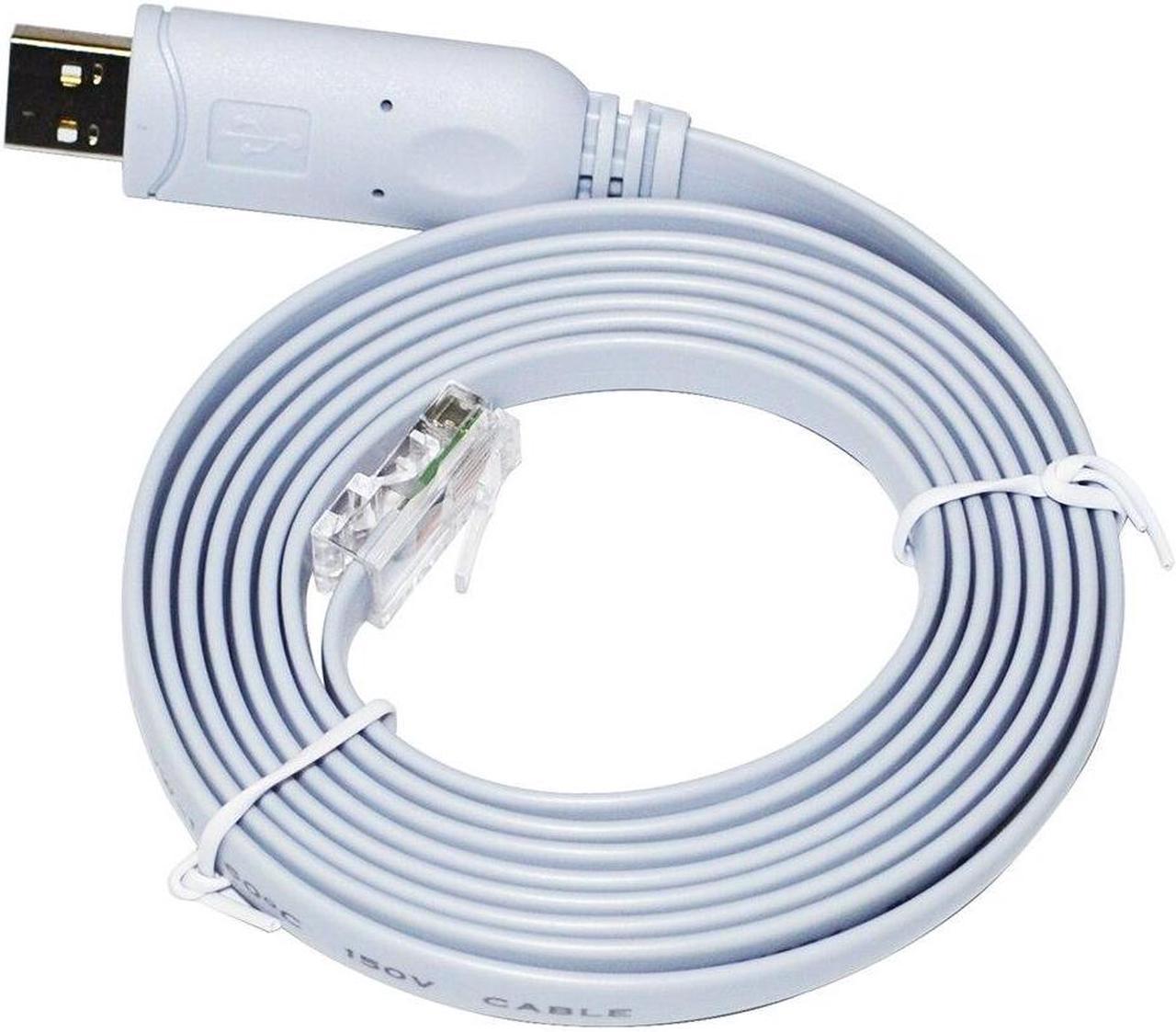 1.8M PL2303TA USB RS232 TO RJ45 ADAPTER CONSOLE CABLE FOR C-ISCO H3C HP ARBA HUAWEI ROUTER