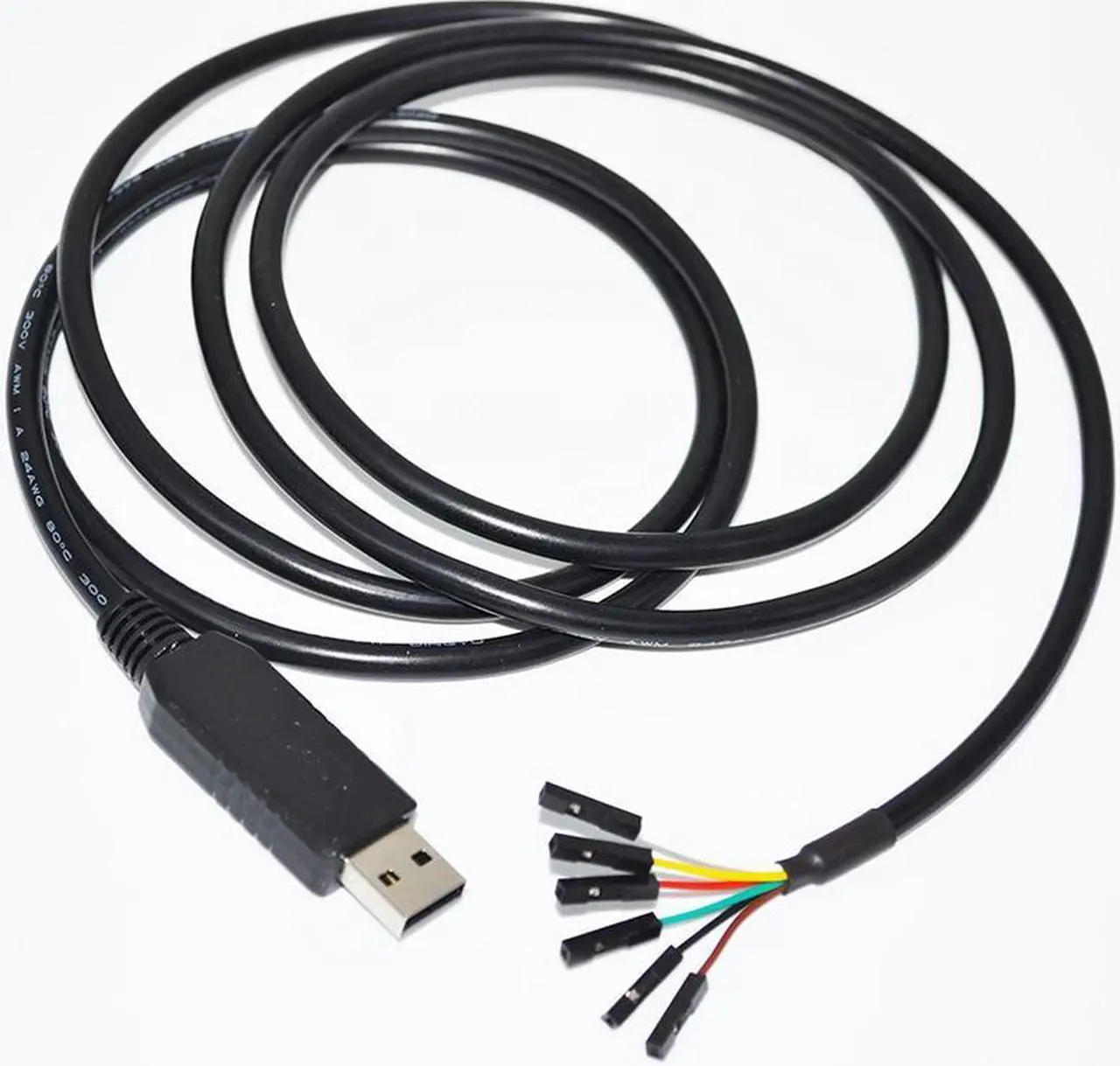 Alt view image 2 of 2 - FT232RL CHIP USB TO 6 WAY 0.1" PITCH SINGLE-IN-LINE SIL 6PIN JUMPER DEBUG RS232 SERIAL DEBUG COMMUNICATION CABLE (FT232RL 1X1 6P)
Cable length:(1.8M)