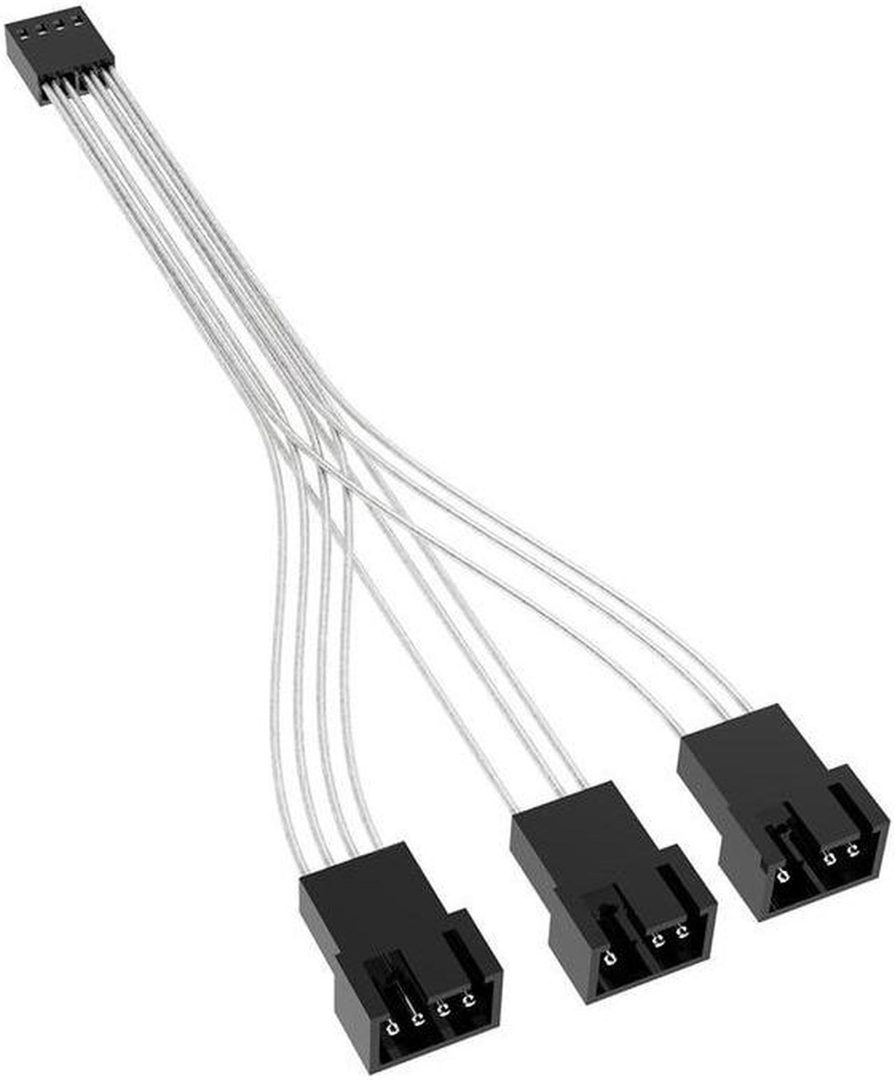 Main image of Desktop Computer Fan CPU PWM Extension Cable 4Pin Extension Cable 3  Silver Plated Copper Wire(1 to3)