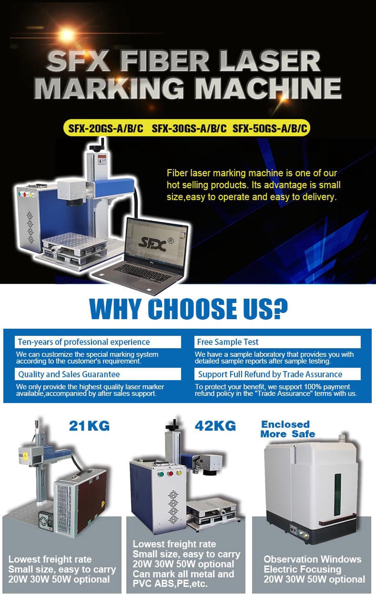 Alt view image 2 of 7 - 50W JPT Fiber Laser Marking Machine 50W Fiber Laser Engraver for Metal Stainless Electronic Parts CNC Engraving Steel DIY Working Lens 175mm*175mm