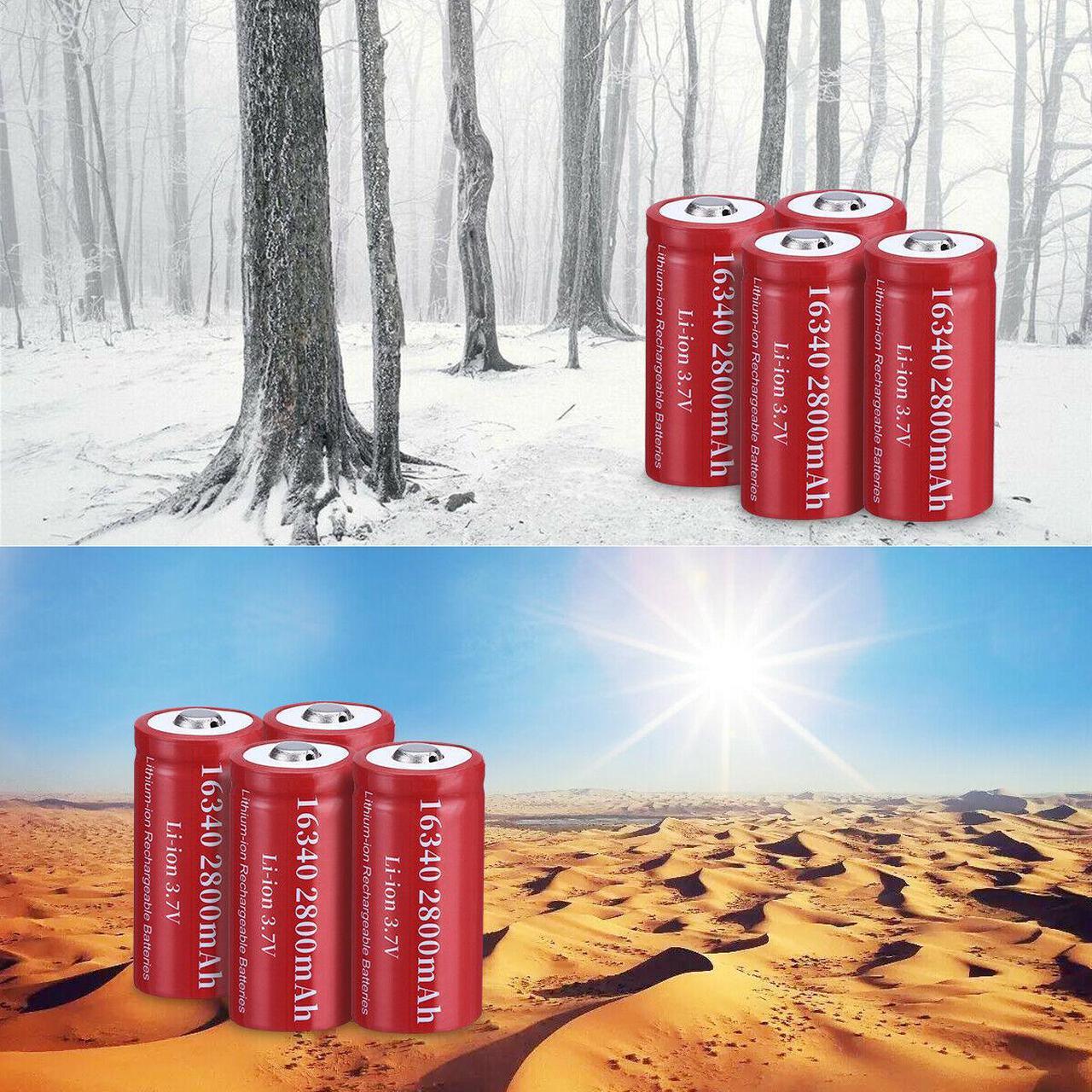 Alt view image 6 of 6 - 4PCS CR123A 2800mAh Rechargeable Batteries 16340 Battery 3.7V Li-ion + 1xCharger