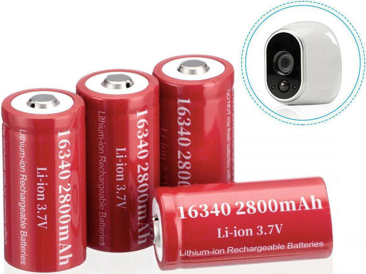 Alt view image 2 of 6 - 4PCS CR123A 2800mAh Rechargeable Batteries 16340 Battery 3.7V Li-ion + 1xCharger