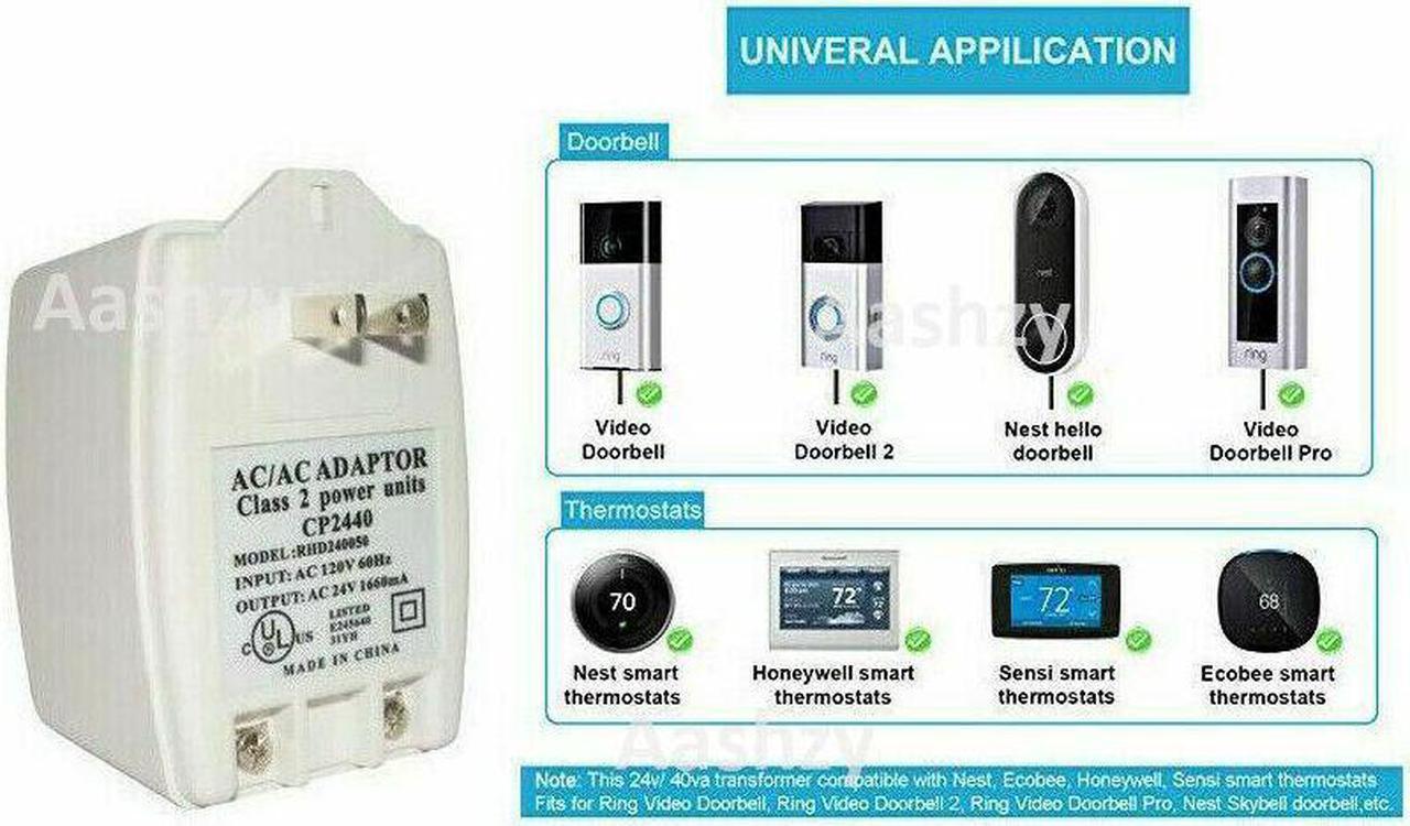 Main image of AC 24V 1660mA 20VA Transformer Adapter AC110V to AC24V Convert with UL Certified