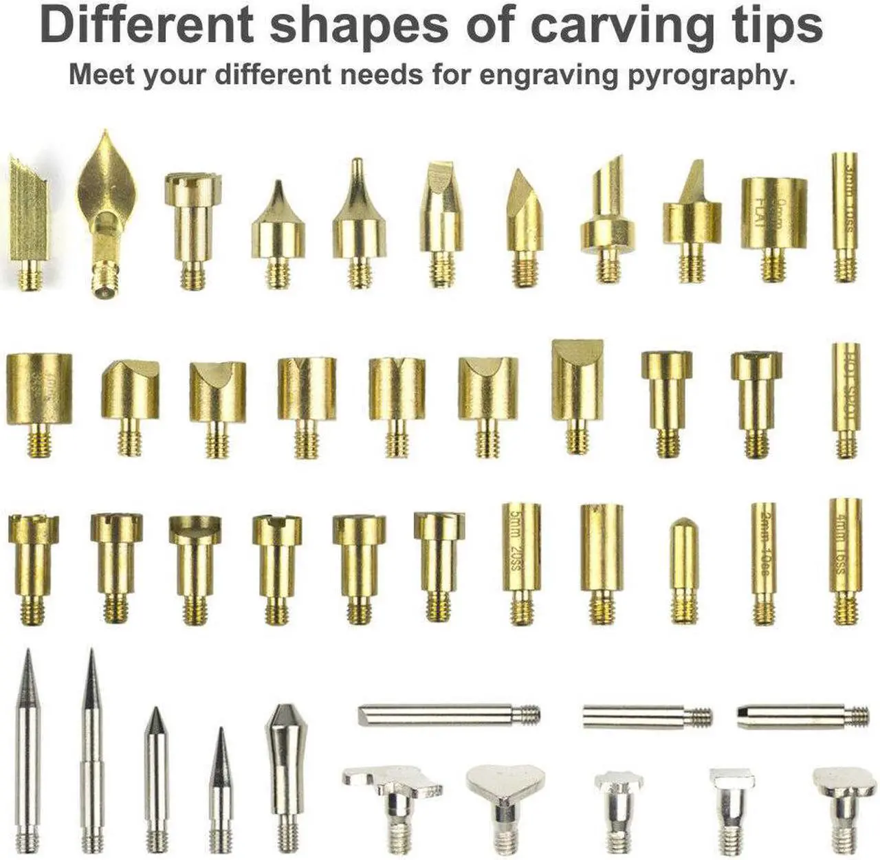 Alt view image 6 of 6 - 98PCS Wood Burning Pyrography Pen Kit 110V 60W Soldering Iron Wood Craft Tool