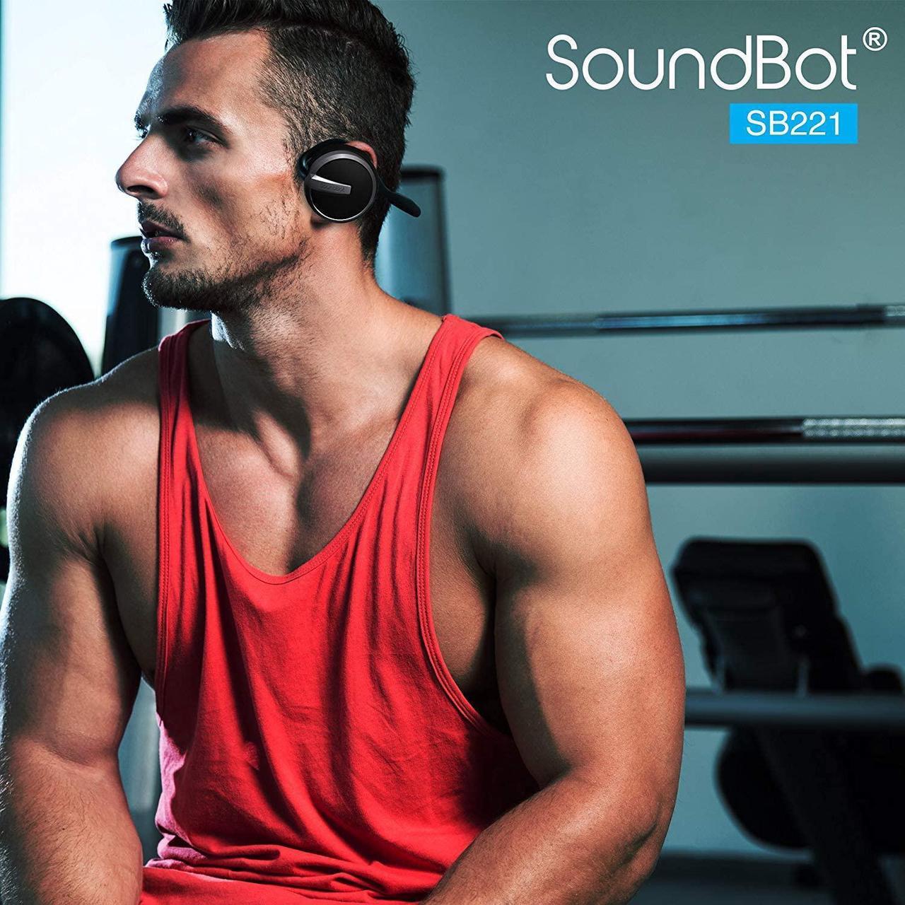 Alt view image 3 of 7 - Soundbot SB221 HD Wireless Bluetooth 4.0 Sports-Active Headphones for 20Hrs Music Streaming & 25Hrs HandsFree Calling with Sweat Resistant Ergonomic Secure-Fit Design & Voice Command Support, Black