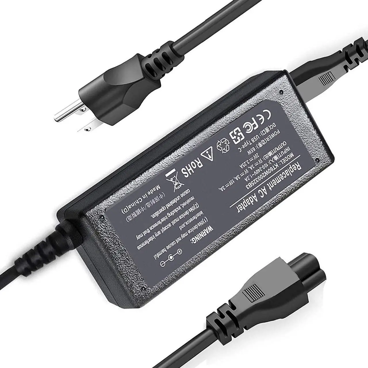 Main image of 65W 45W Type C USB C Laptop Charger Compatible with Lenovo ThinkPad X1 L380 T480 T580s T580 T480s X270, Yoga C940 C740 C930 730 S730 730S 920 Chromebook c330 100e 300e 500e c340 N23 Power Supply
