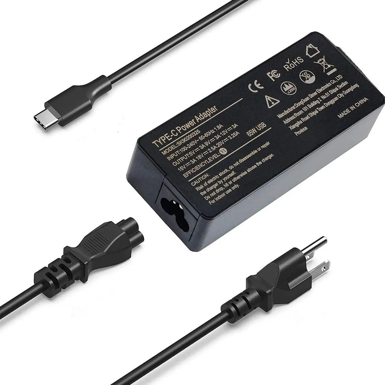 Main image of 65W Type USB-C AC Adapter fit for Lenovo ThinkPad Yoga L13 E15 E14 X13 T14 L14 L15 R14 T14s T15 1th 2nd 3rd Gen Laptop Charger Power Supply Cord