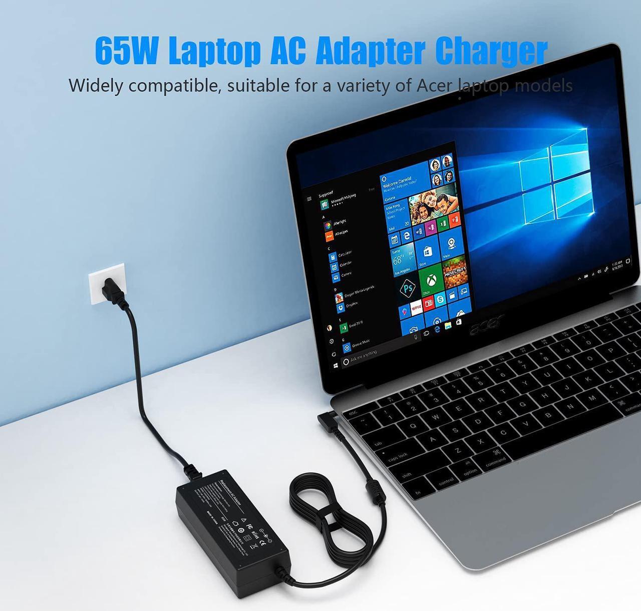 Alt view image 6 of 6 - 65W USB C Type-C AC Adapter Power Cord ADLX65YDC2A for Lenovo ThinkPad E580 E480 X1 X1 Carbon 5th 6th 7th Gen X280 X390 Yoga L490 L590 Laptop AC Power Adapter Supply Cord