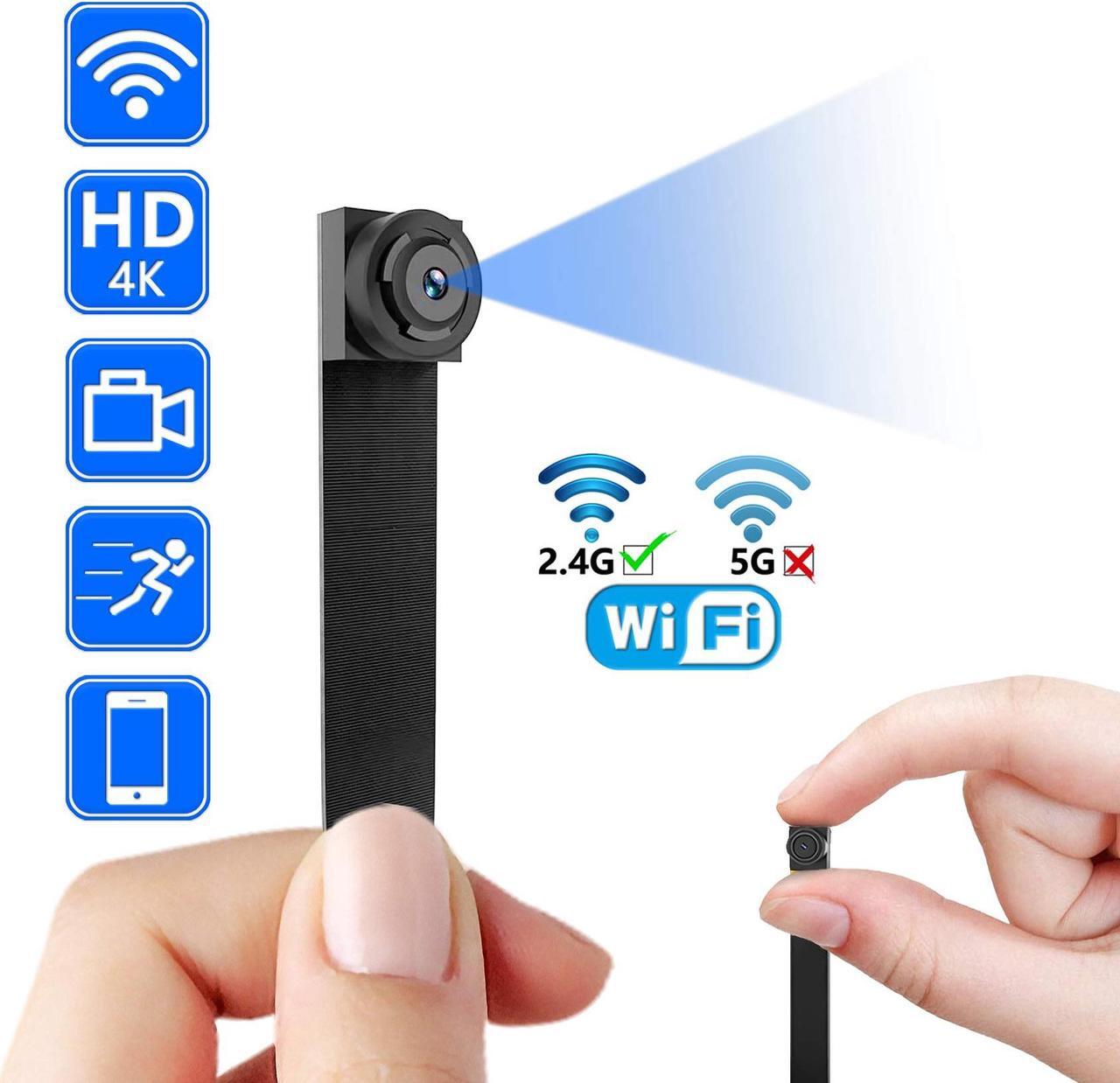 Alt view image 2 of 7 - Spy Camera, 4K HD WiFi Hidden Camera, DIY Tiny Wireless Spy Cam, Mini Camera for Home Surveillance Security Cameras Recorder with Motion Detection for Indoor Outdoor(2.4GHZ Only)