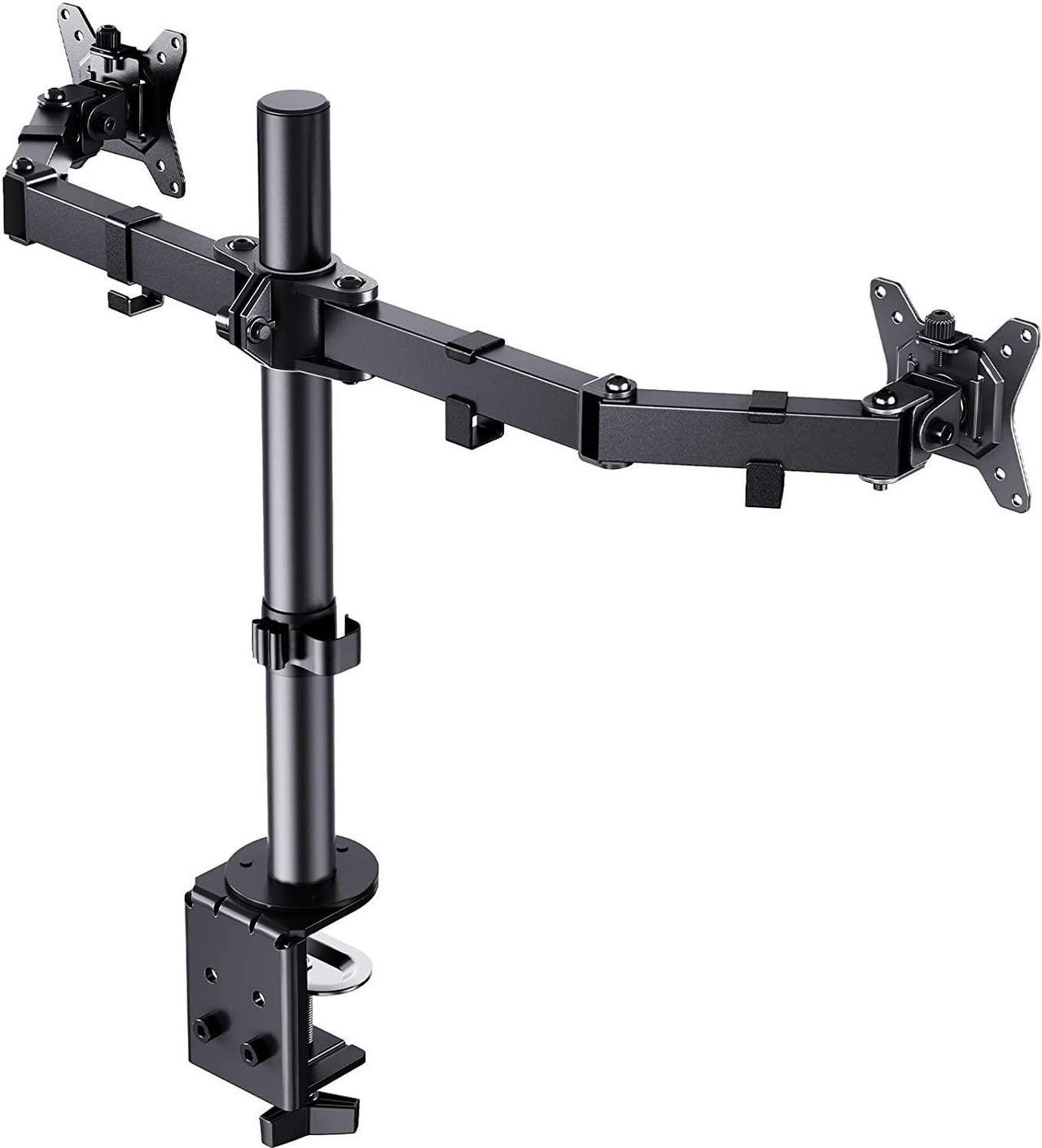 ErGear Dual Monitor Stand for 13 to 32 inch, Heavy Duty Fully Adjustable Monitor Stand for 2 Monitors, Dual Monitor Mount Fits up to 17.6 lbs per Arm, EGCM1