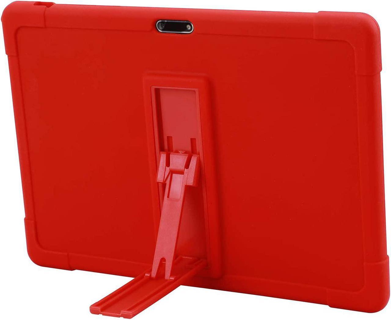 Dragon Touch Max10 Tablet Case Dragon Touch Max10 Plus Tablet / ZONKO 10.1 inch Tablet case [Kickstand] Shockproof Silicone Stand Case Cover for Dragon Touch Max10 Tablet (Red)