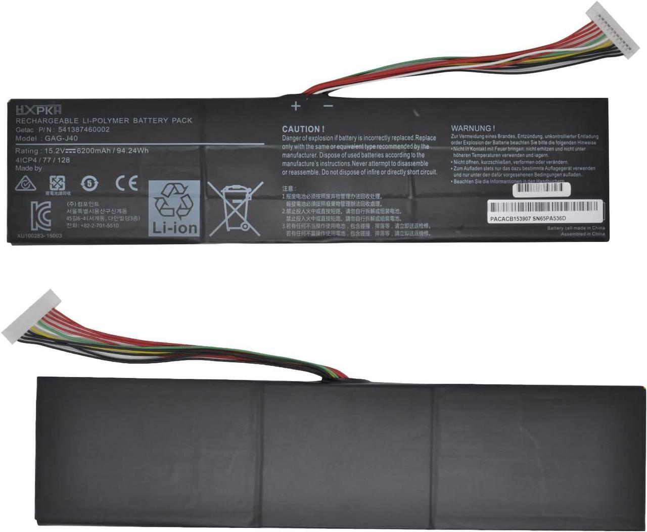Alt view image 2 of 7 - HXPK GAG-J40 Laptop Battery for Gigabyte Aero 14 15 17 Serie Aero 14-V7 14-K7 14-W-CF2 15 XA 15-X9 15-Y9 17 XA RP77 17 XA HDR Aorus 17 YA Gaming X5 V6 V7 V8 X7 v6 v7 X7 Dt V6 Dt V7 Dt V8 X9 DT