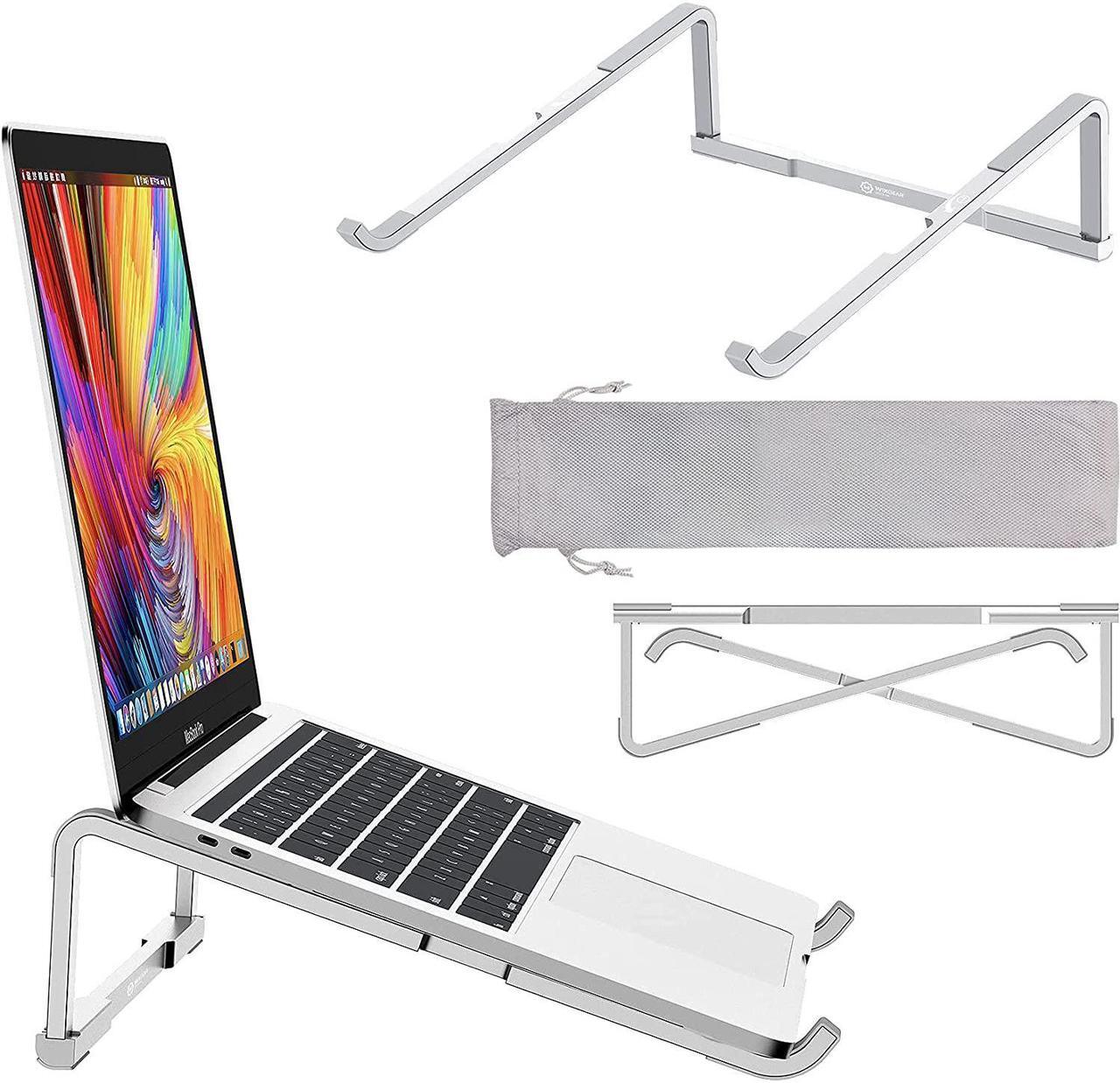 Alt view image 7 of 7 - WixGear Laptop Stand for Desk Adjustable Foldable Lightweight Aluminum Laptop Holder Riser, Flat Folding for Storage/Travel
