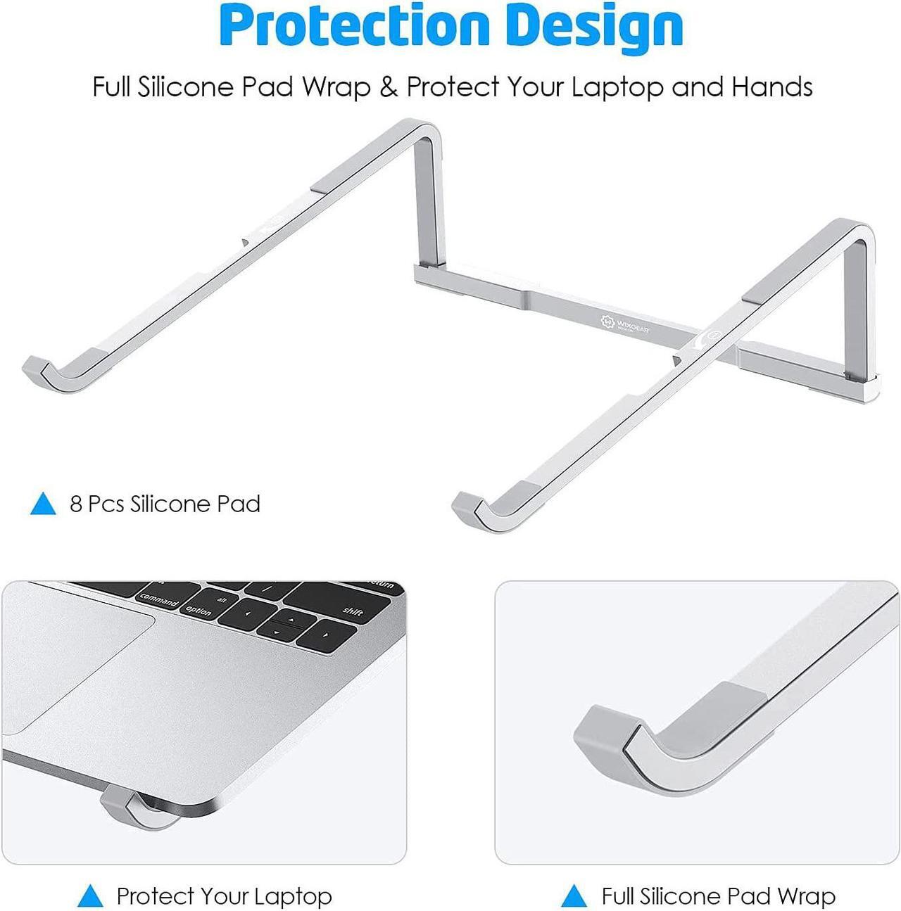 Alt view image 5 of 7 - WixGear Laptop Stand for Desk Adjustable Foldable Lightweight Aluminum Laptop Holder Riser, Flat Folding for Storage/Travel