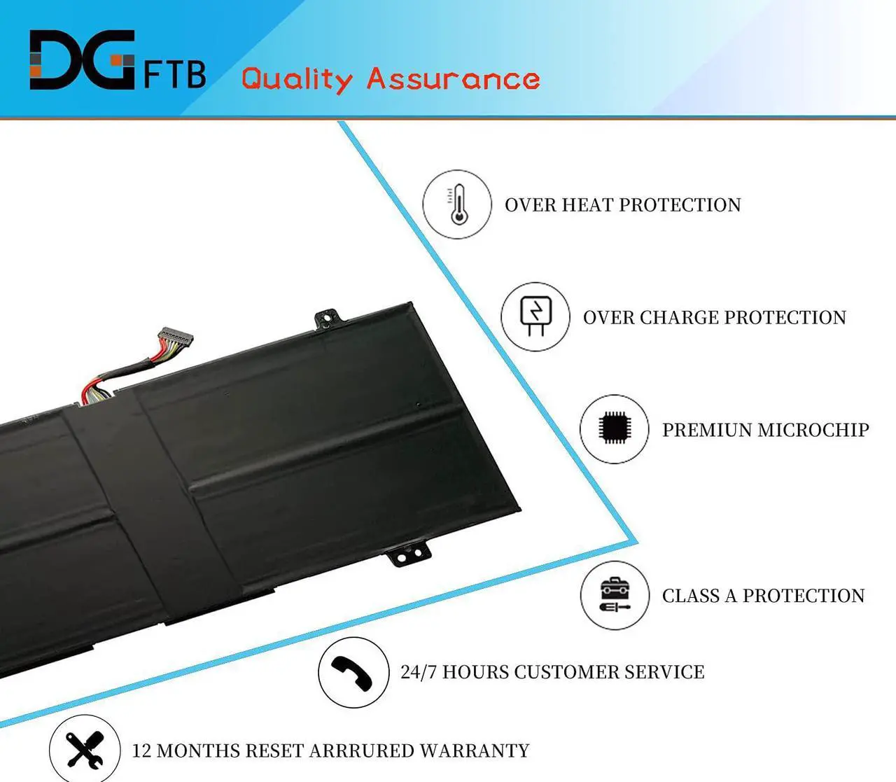 Alt view image 4 of 6 - DGTEC L18M4PF4 L18M4PF3 L18C4PF3 L18C4PF4 Laptop Replacement Battery for for Lenovo IdeaPad C340-14API C340-14IWL S540-14API S540-14IML S540-14IWL Flex-14IML Flex-14IWL 15.36V / 15.44V 45Wh / 50Wh