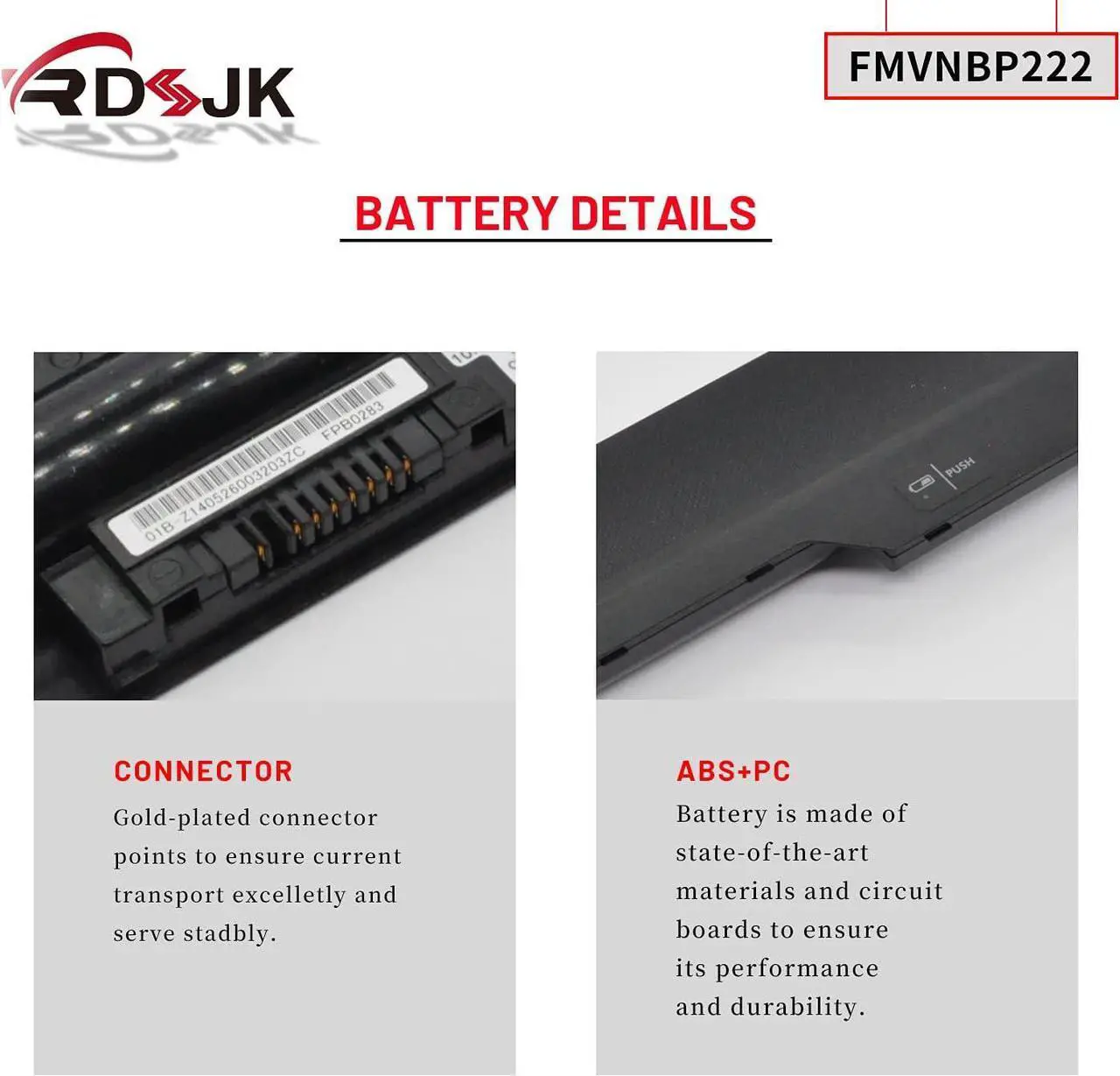 Alt view image 5 of 7 - FPCBP373 FMVNBP222 Laptop Battery for Fujitsu LifeBook T732 T734 T902 Series FPB0283 3INR19/66-2 10.8V 72Wh 6700mAh
