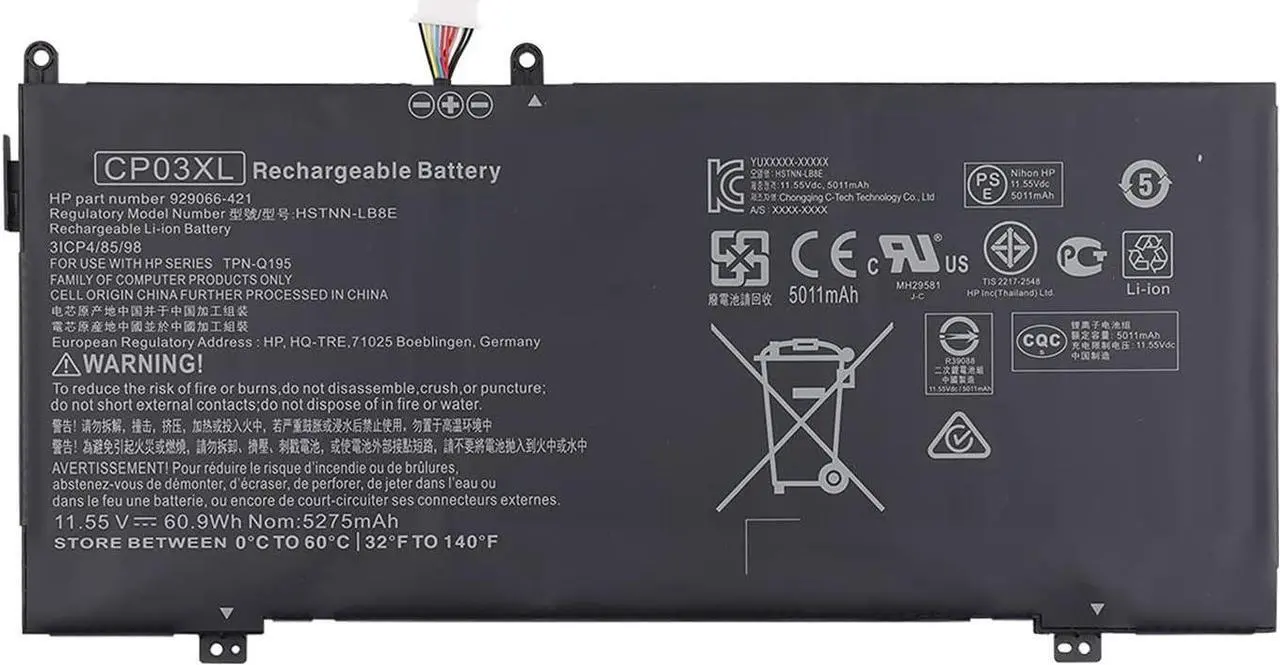 Main image of Duotipa New CP03XL Laptop Battery Compatible with HP Spectre x360 13-ae000 13-ae001ng 13-ae047ng