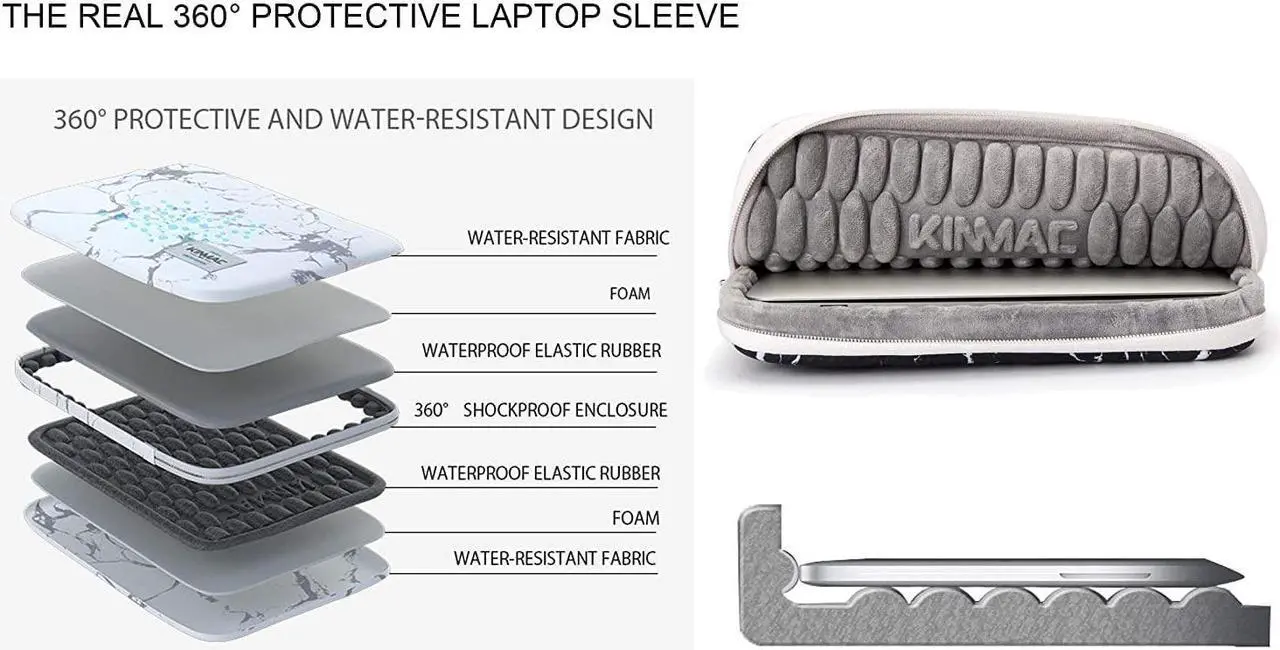 Alt view image 2 of 7 - 360 Protective Laptop Sleeve with Handle Laptop Computer Case Bag for LG Gram 16 inch and 15.6 inch-16 inch Laptop (F-04)