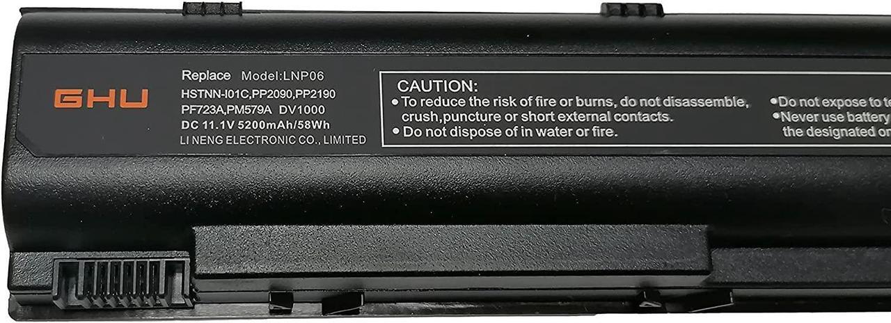 Alt view image 5 of 7 - GHU 58W Battery 367759-001 367760-001 383492-001 383493-001 Compatible with HP Pavilion DV1000 DV1200 DV1400 DV4000 DV5000 Compaq Presario C300 C500 V2000 V4000 V5000 PF723A PM579A