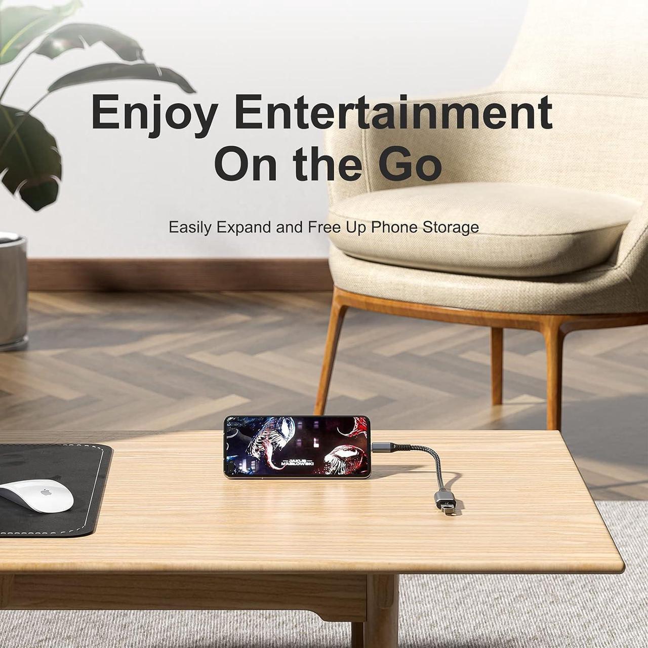 Alt view image 6 of 7 - USB C to USB Adapter USB C Male to USB3.0 Female Cable Type c to USB Suitable for Cellphone Charging or OTG PC and Laptop 3.9 inch Sliver 2-PCS