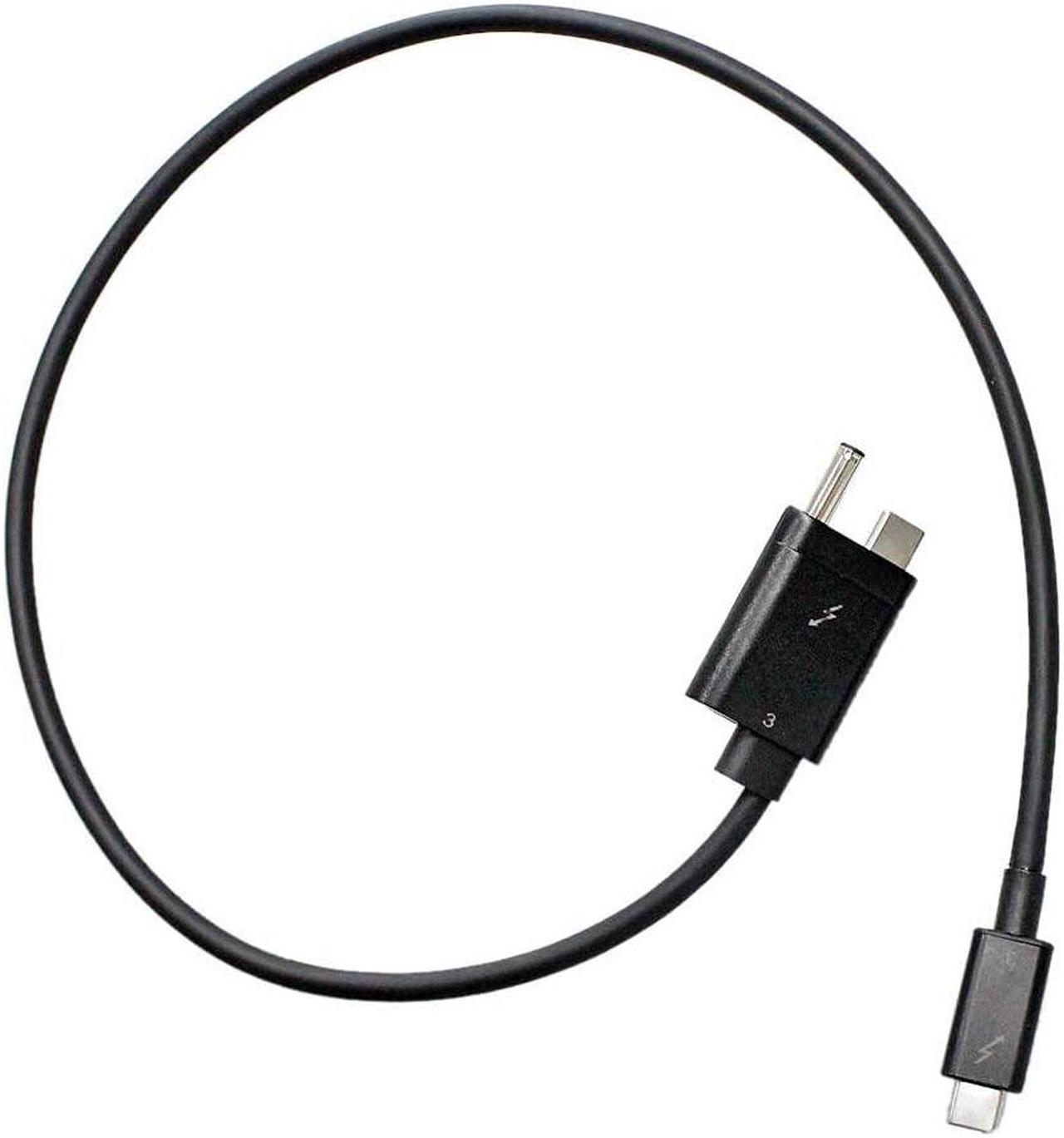 Alt view image 2 of 4 - Thunderbolt 3 Cable: Single Custom End (AC+USB Type-C to USB Type-C) Replacement for HP Part Number: 843011-001 855117-001 59CM