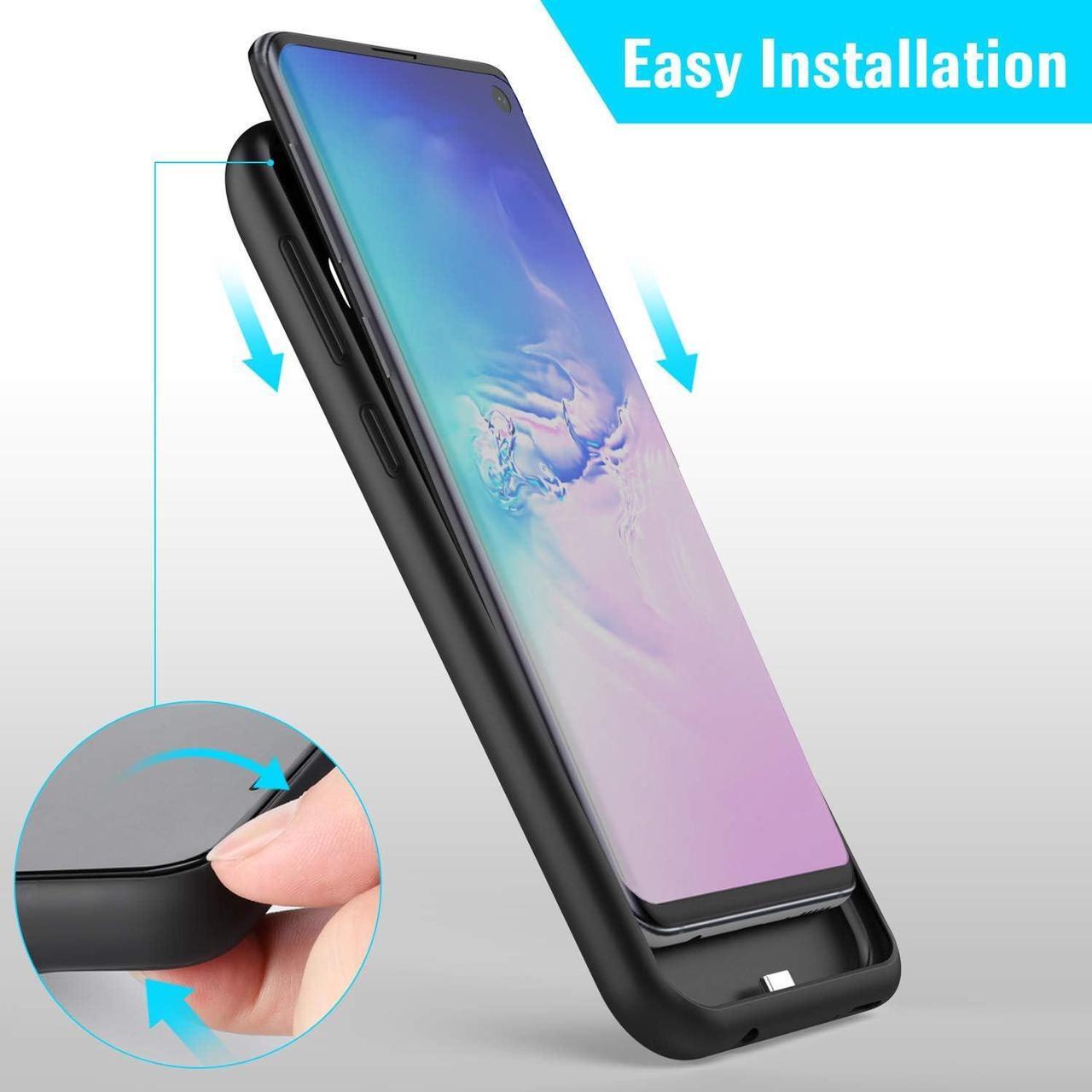 Alt view image 7 of 7 - Battery Case for Samsung Galaxy S10,[7500mAh] Portable Charging Case External Battery Pack for Samsung Galaxy S10 Charger Case (6.1 inch)