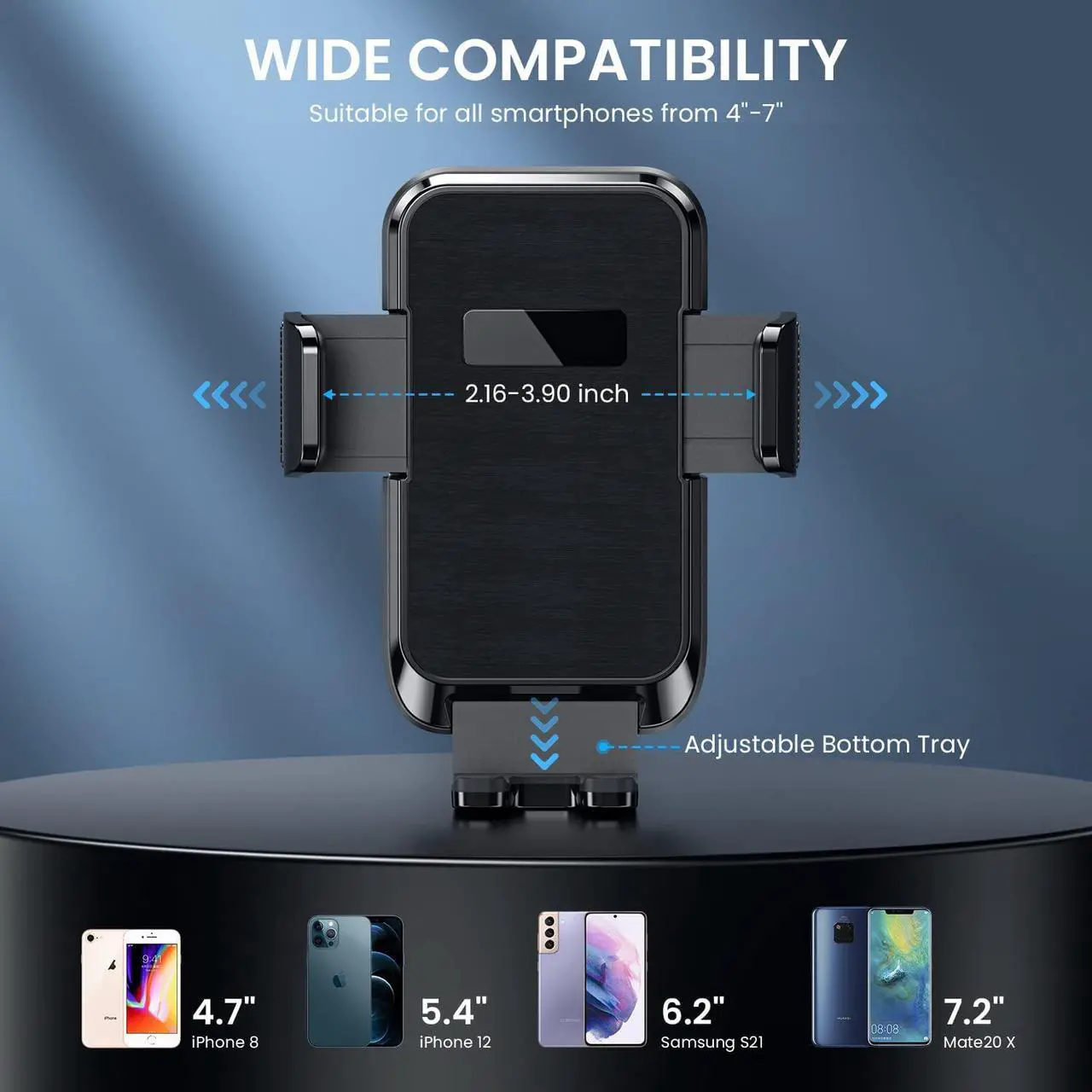Alt view image 7 of 7 - Phone Mount for Car Vent [Upgraded Metal Clip] Cell Phone Holder Car Hands Free Cradle in Vehicle Car Phone Holder Mount for Smartphone iPhone Cell Phone Automobile Cradles Universal