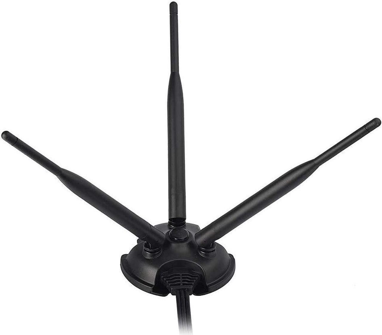 Alt view image 4 of 7 - 2.4GHz 5GHz Dual Band WiFi Antenna, 3 RP-SMA Male Antenna Magnetic Base for PC Desktop Computer, WiFi Wireless Router, Mobile Hotspot, PCI PCIe WiFi Card, External WiFi USB Adapter