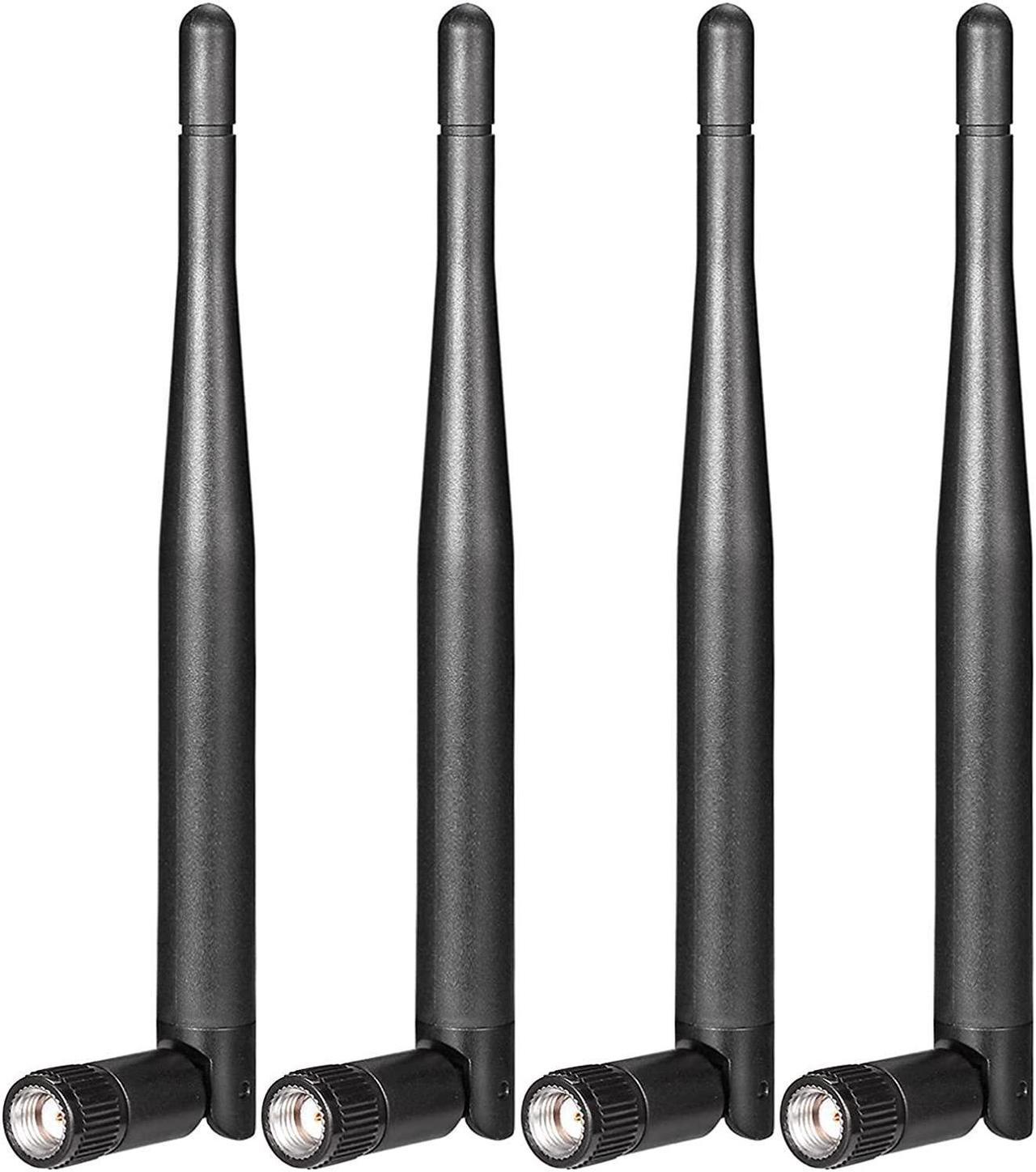 Bingfu Dual Band WiFi Antenna 2.4GHz 5GHz 5.8GHz 3dBi RP-SMA Male Antenna Replacement (4-Pack) for WiFi Router Wireless Network Card USB Adapter Security IP Camera Video Surveillance Monitor