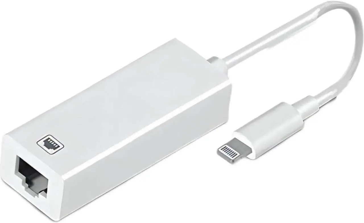 Main image of [Apple MFi Certified] Lightning to Ethernet Adapter,RJ45 Ethernet LAN Network Adapter Cable with 8 Pin Connector Compatible with iPhone 13/12/11/XS/XR/X/8/7/iPad/iPod, Plug and Play, Supports 100Mbps