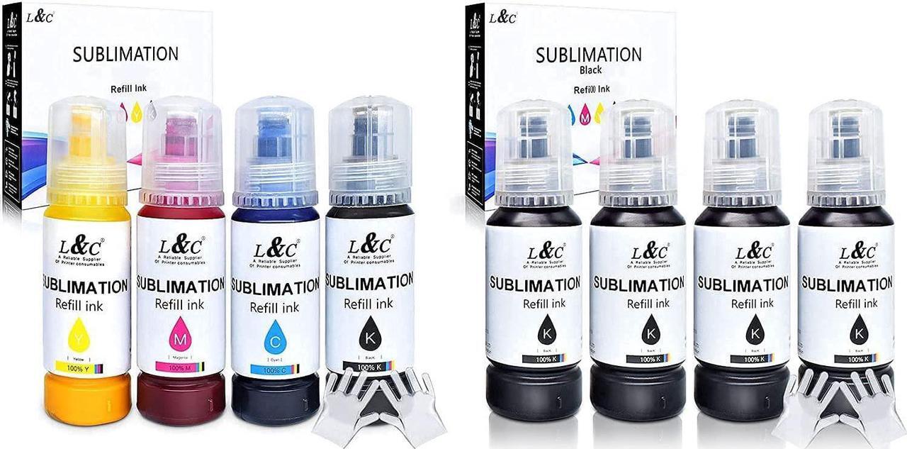 Main image of Save on $11 Ecotank Supertank 4 Color Sublimation Ink (4x70ml) and 4 Black Ecotank Sublimation Ink (4X100ml)