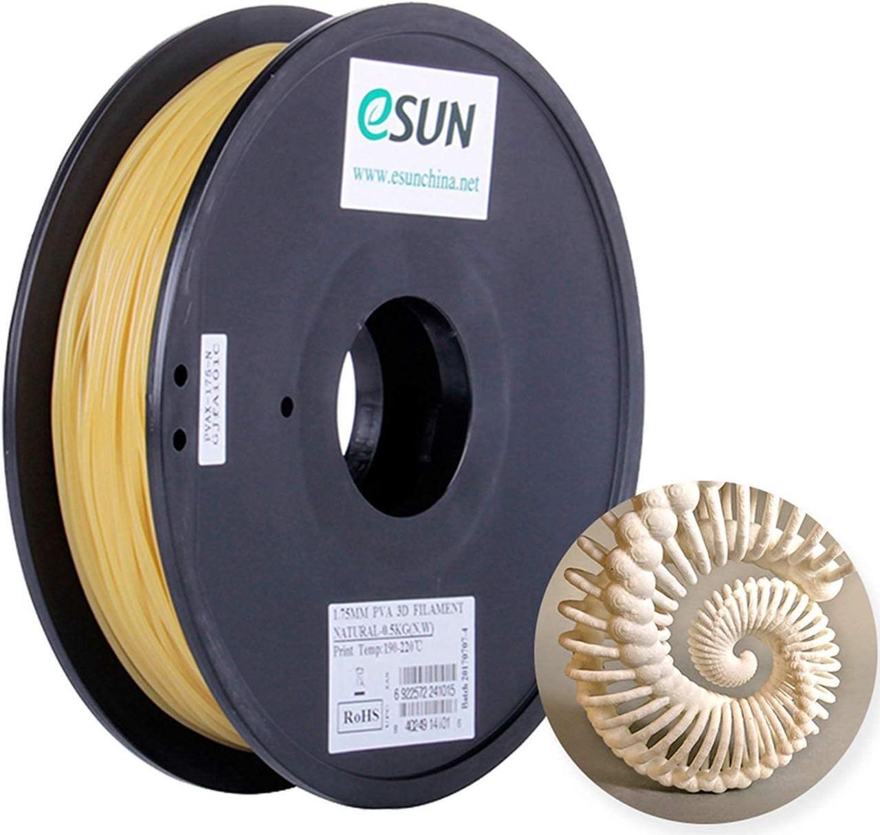 Main image of eSUN Water Soluble PVA Filament 1.75mm, 3D Printer Filament PVA, 0.5KG Spool 3D Printing Filament for 3D Printers, Natural, Welcome to consult