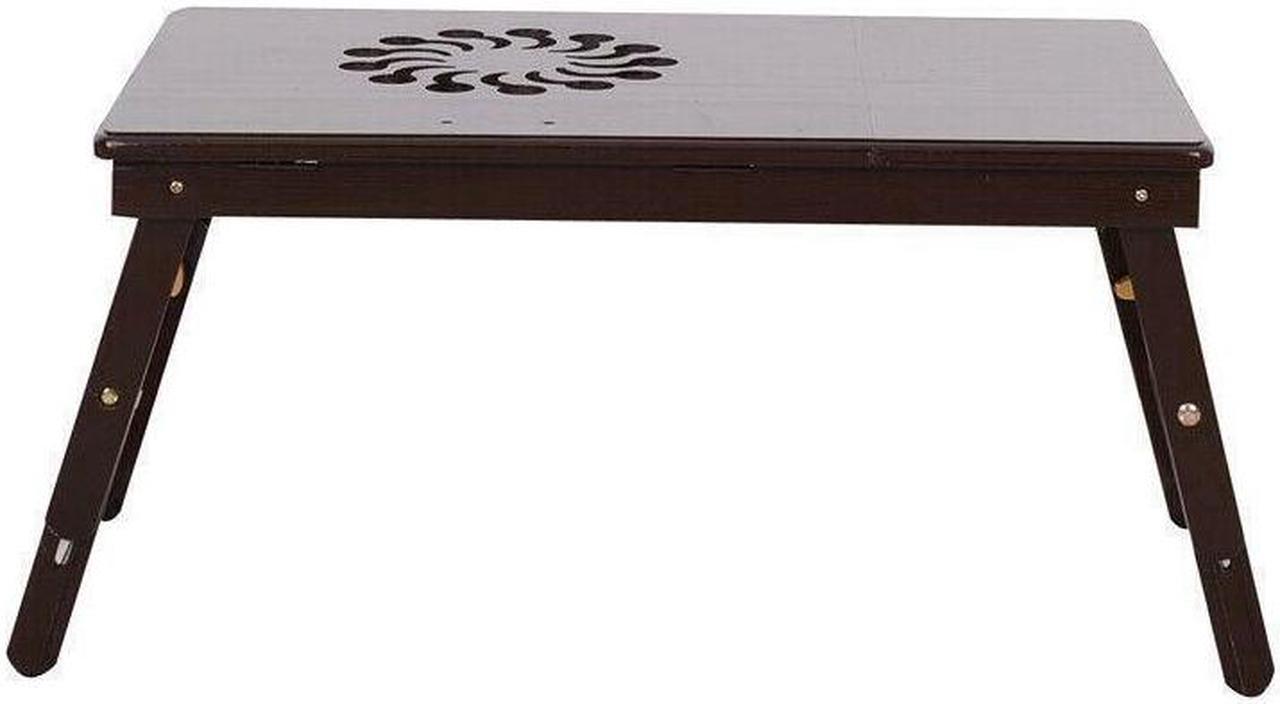 Alt view image 5 of 6 - Natural Laptop Table Overbed Desk Tabletop Food Tray Hospital PC Over Bed Stand