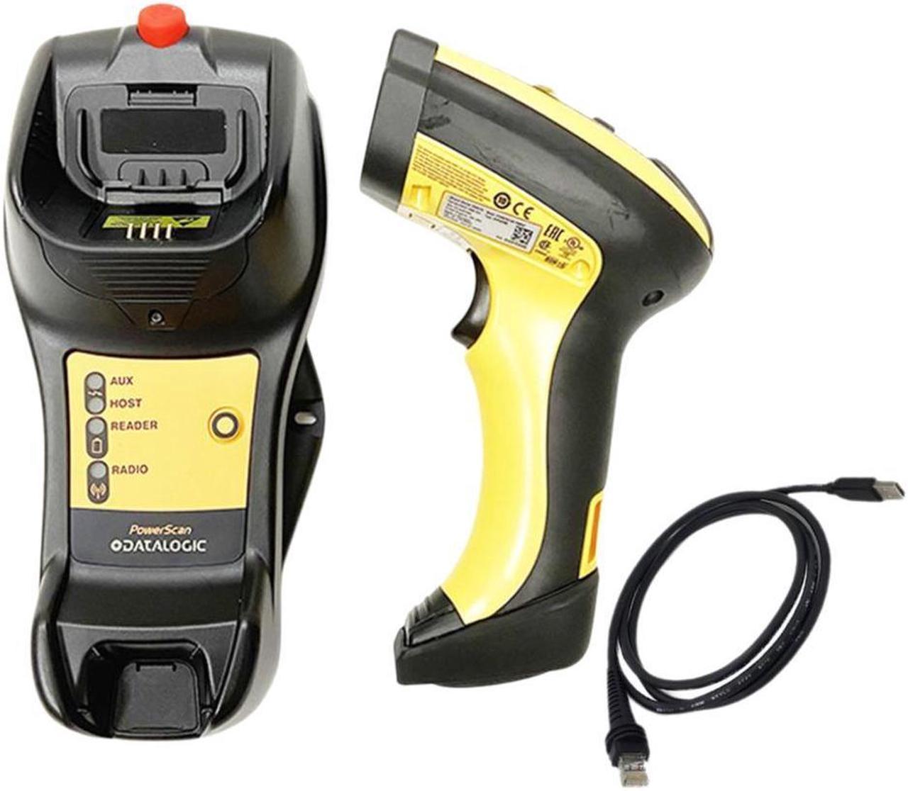 2D Code Reader PM9501-DHP433RB Area Imager Barcode Scanner with USB Cable and Base