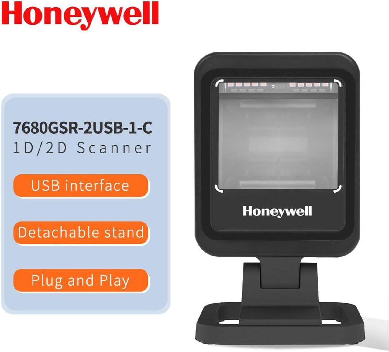 Honeywell 2D Desktop Barcode Scanner Genesis XP 7680GSR-2USB-1-C Hands-Free Code Reader with USB Cable