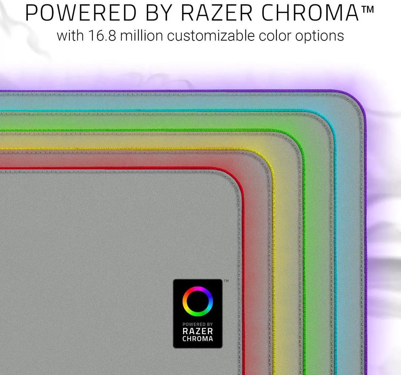 Alt view image 2 of 5 - Razer Goliathus Extended Chroma Gaming Mouse Pad: Customizable Chroma RGB Lighting - Soft, Cloth Material - Balanced Control & Speed - Non-Slip Rubber Base - Mercury White