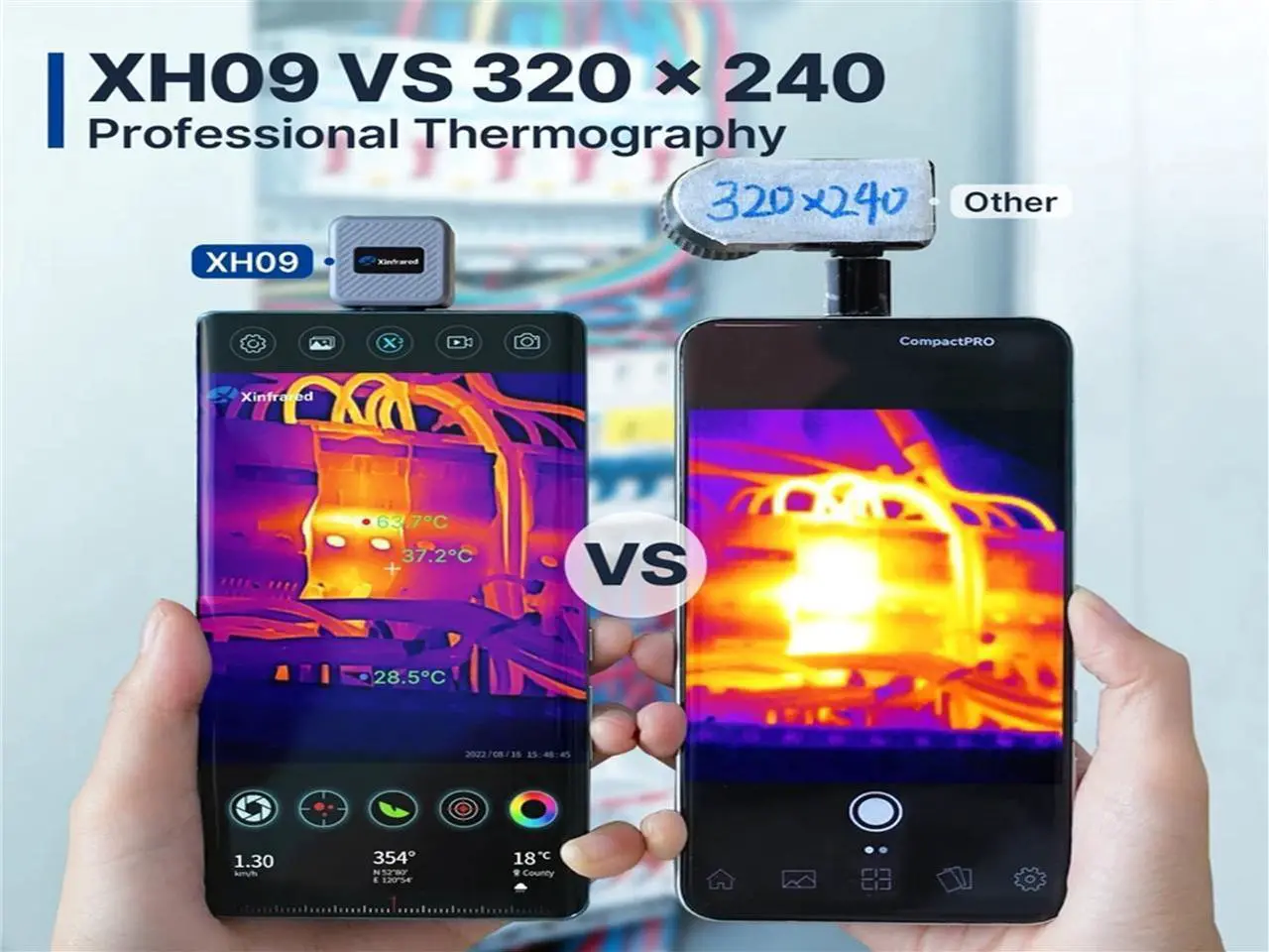 Alt view image 4 of 7 - Xinfrared XH09 Thermal Camera and Night Vision Monocular with 384×288 IR Resolution, AItemp Technology, for Home Improvement and Outdoor Use ,Type-C Android,Not compatible with iphone 15