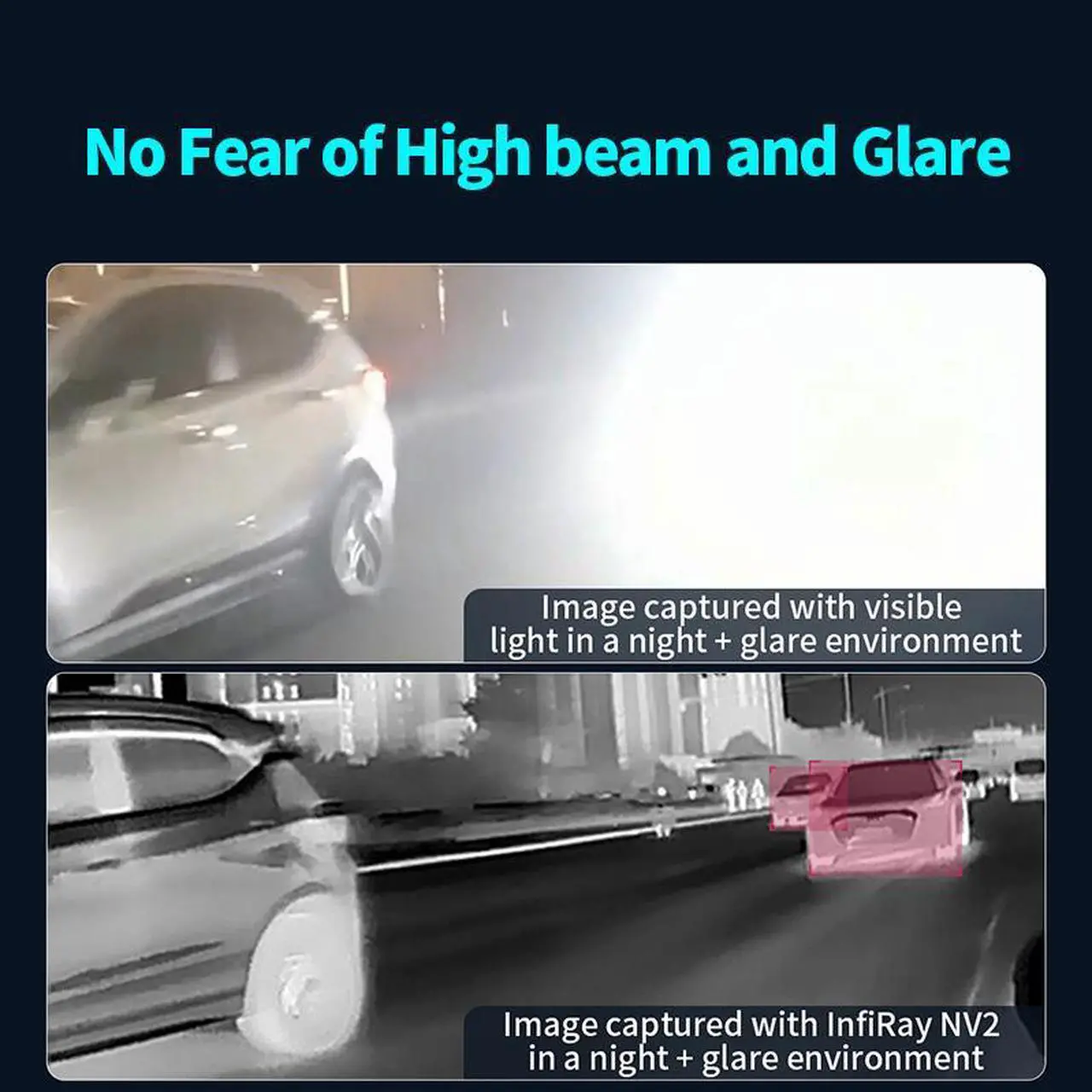 Alt view image 2 of 5 - InfiRay OEM NV2 Vehicle Mounted Thermal Imaging Camera for Car Night Vision Sight Driving Camera Dashcamera