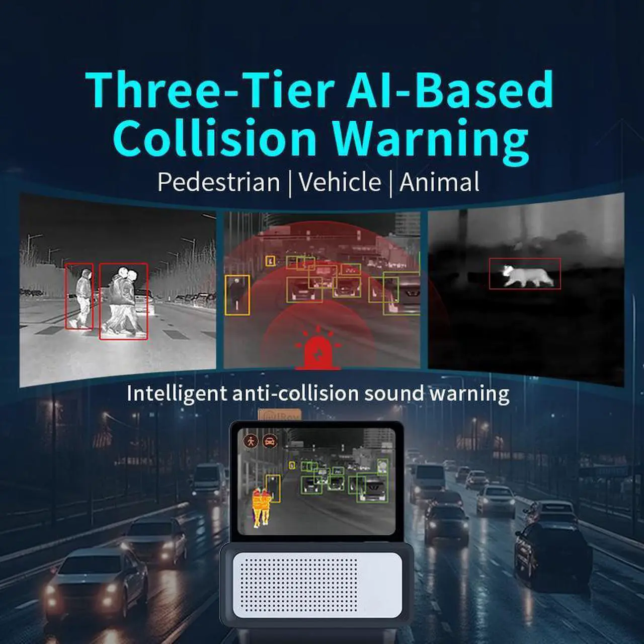 Alt view image 4 of 5 - InfiRay OEM NV2 Vehicle Mounted Thermal Imaging Camera for Car Night Vision Sight Driving Camera Dashcamera