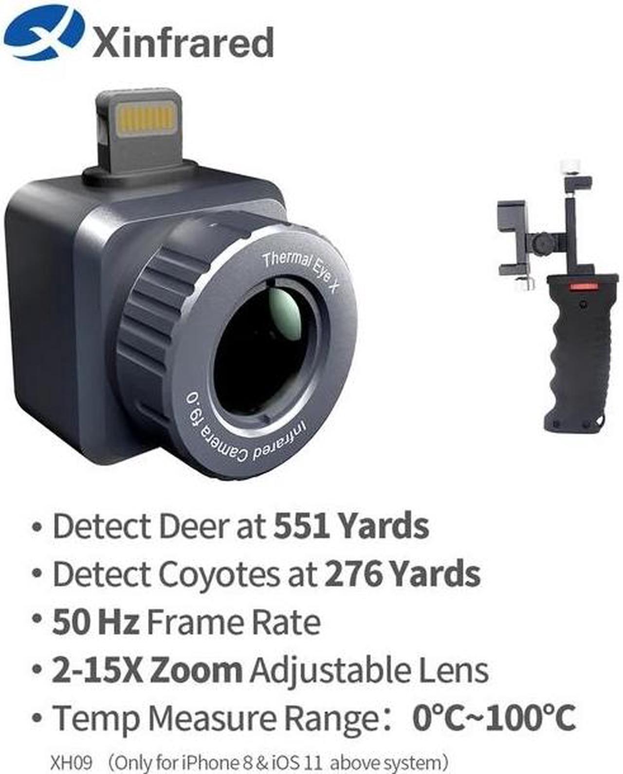 InfiRay/Xinfrared XH09 Thermal Camera and Night Vision Monocular with 384×288 IR Resolution,Type-C connector for ios system,Compatible with iphone 15, cell phone not include