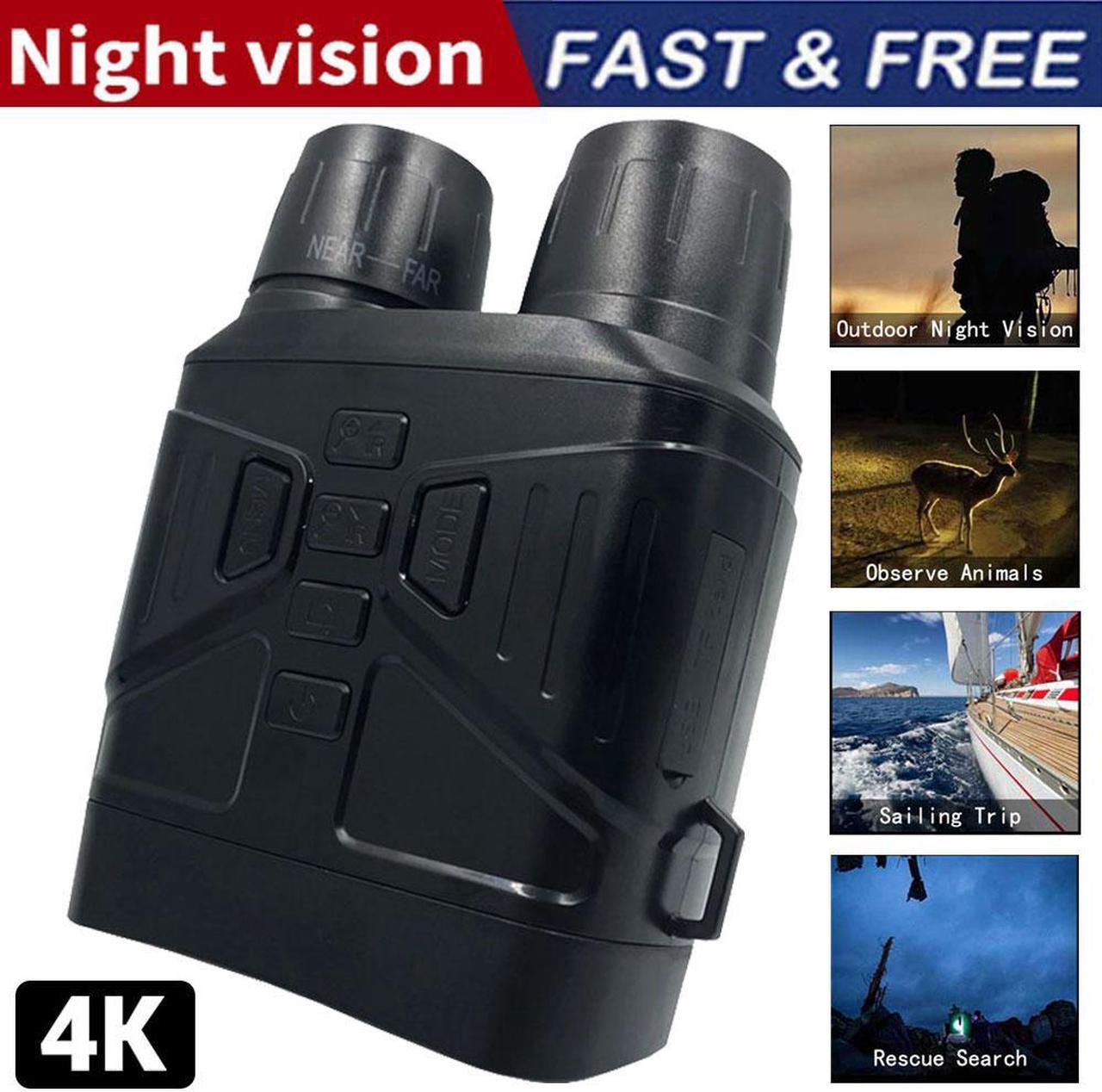 NV4000 4K 3inch Infared Digital Night Vision Binoculars for Scouting 5x Zoom Day and Night Vision Goggles Telescope for Hunting