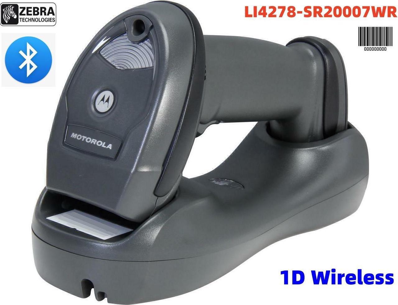 Code Reader LI4278-SR20007WR USB Wireless Handheld 1D Barcode Scanner with Cradle