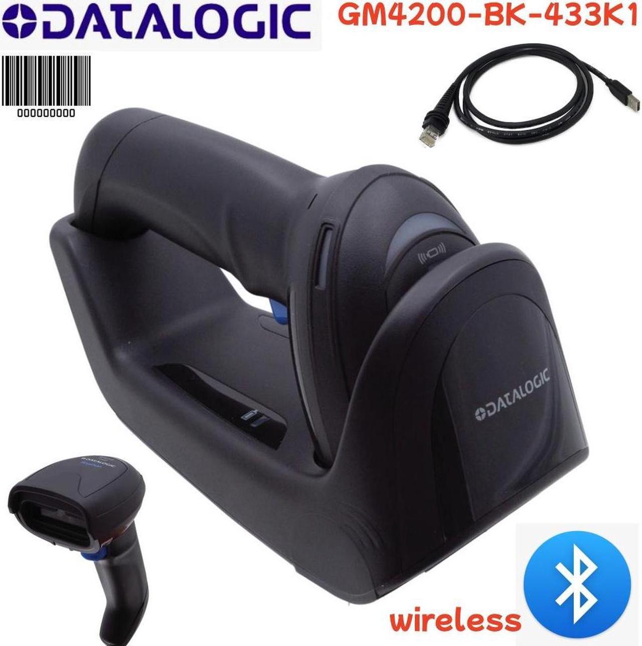 GM4200-BK-433K1 Bar Code Reader 1D USB Wireless Barcode Scanner with Base Kit