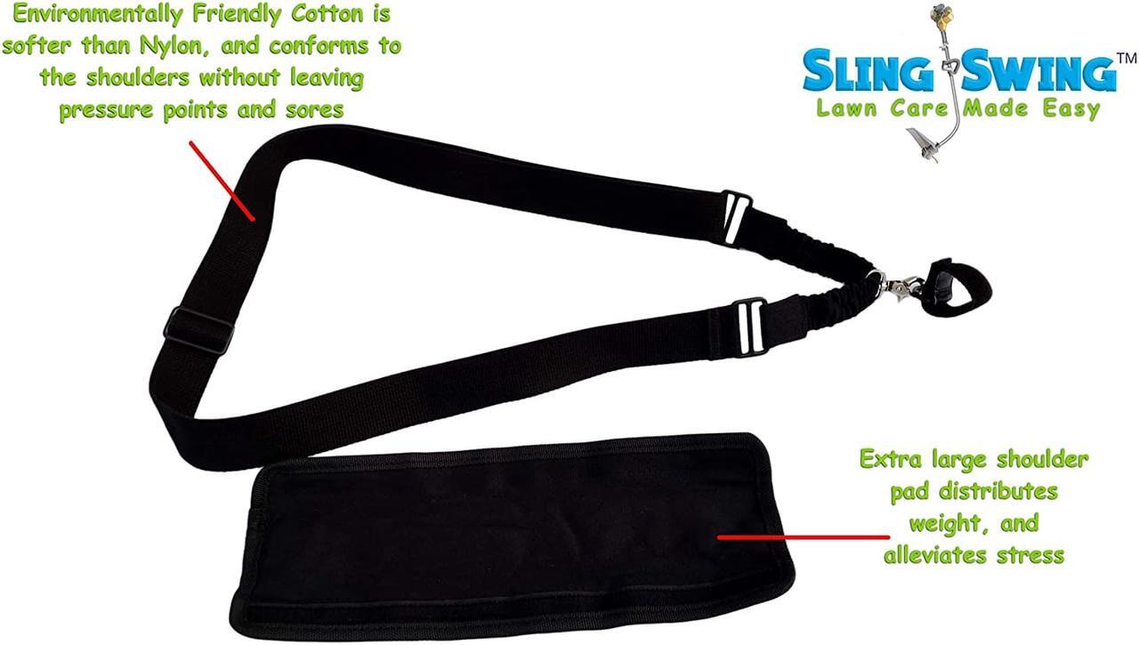 Alt view image 4 of 5 - Sling Swing Weed Eater Whacker String Grass Trimmer Harness Shoulder Strap BONUS
