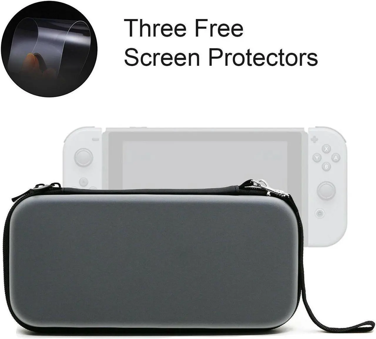 Main image of EVA Hard Protective Carrying Case Bag+ 3PCS Screen Protector For  Switch
